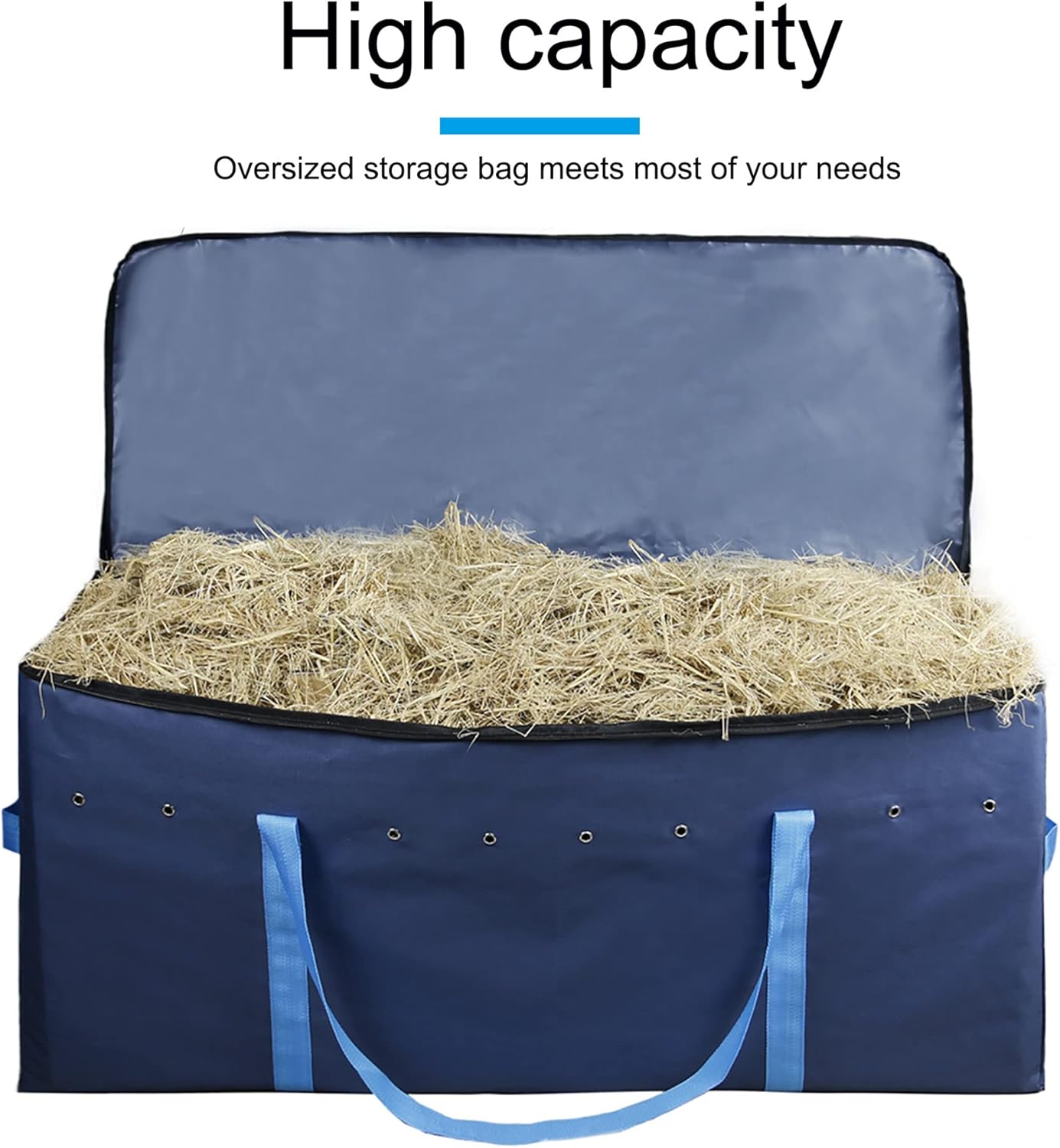 perixir Large Capacity Horse Hay Bag Slow Feeder Feeding Pouch Tote Bag for Horses Goat Heavy Duty Hay Storage Bag(Zipper) : Pet Supplies
