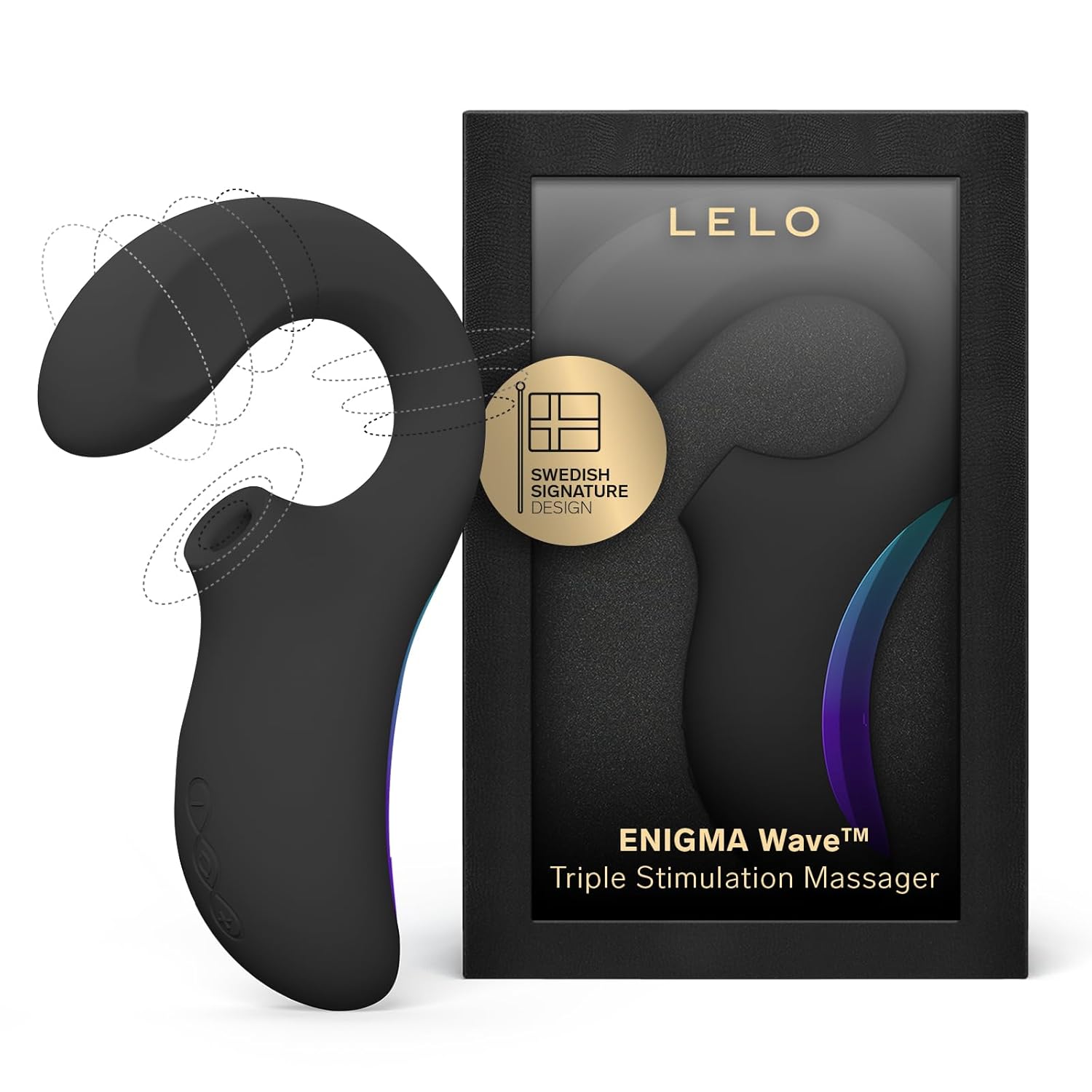 LELO Enigma Wave Triple Stimulation Vibrator for Women Clit Vibrator and G-spot Vibrator with WaveMotion Technology and 8
