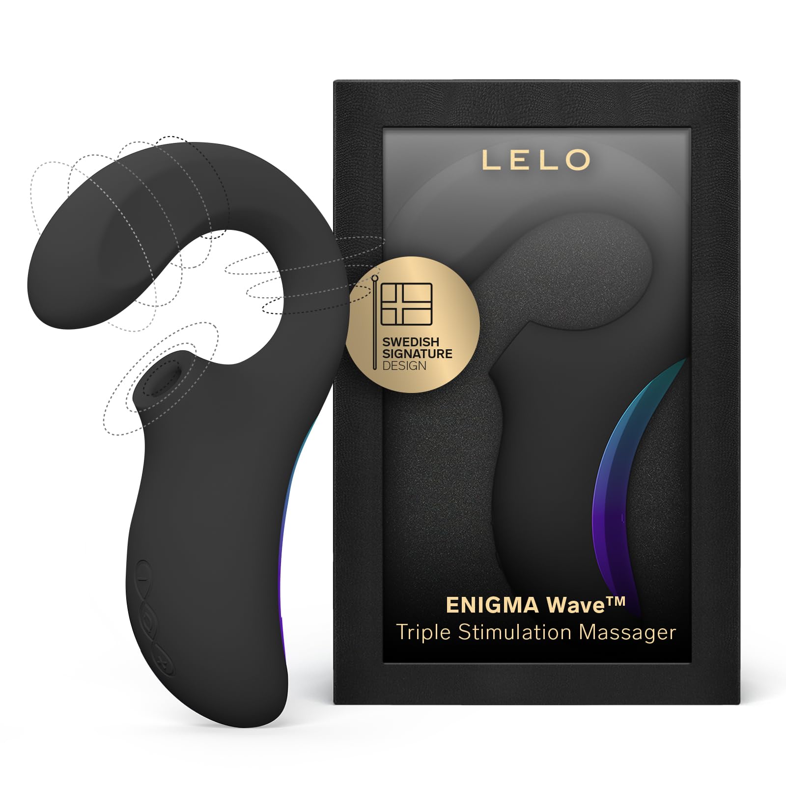 LELO Enigma Wave Triple Stimulation Vibrator for Women Clit Vibrator and G-spot Vibrator with WaveMotion Technology and 8