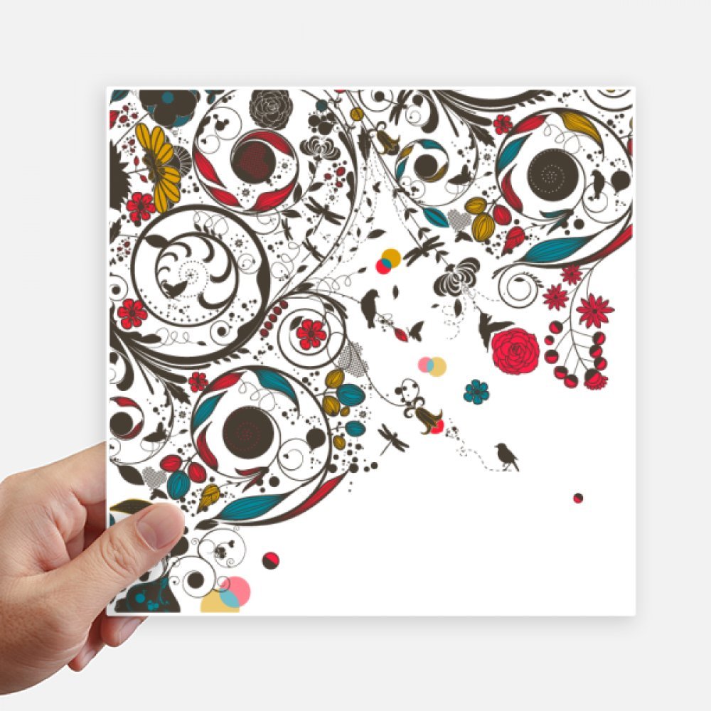 Autocollant fleurs art moderne pour personnaliser votre ordinateur et valise de voyage