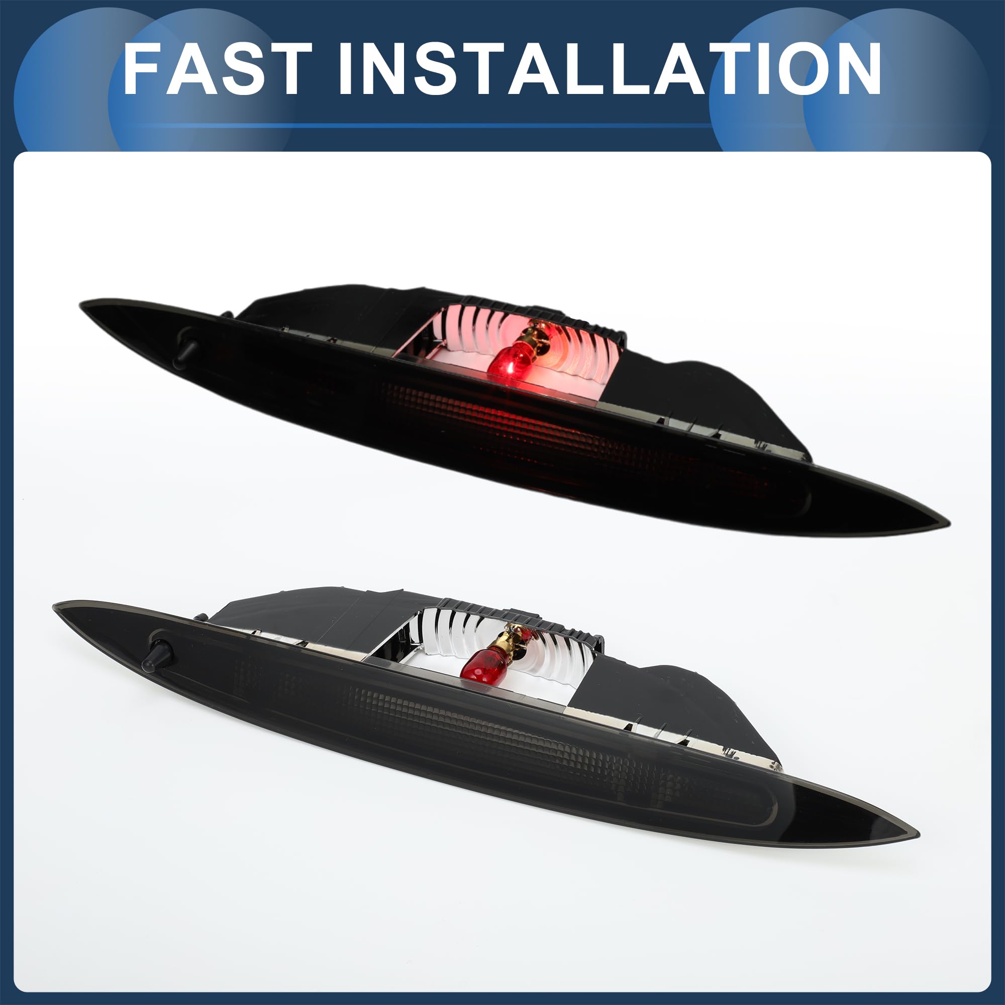 Luce di Stop a LED Compatibile per Renault Modus 2004-2012, Alloggiamento Nero in Plastica Impermeabile 3° Luce di Stop Montata in Alto al Centro Posteriore