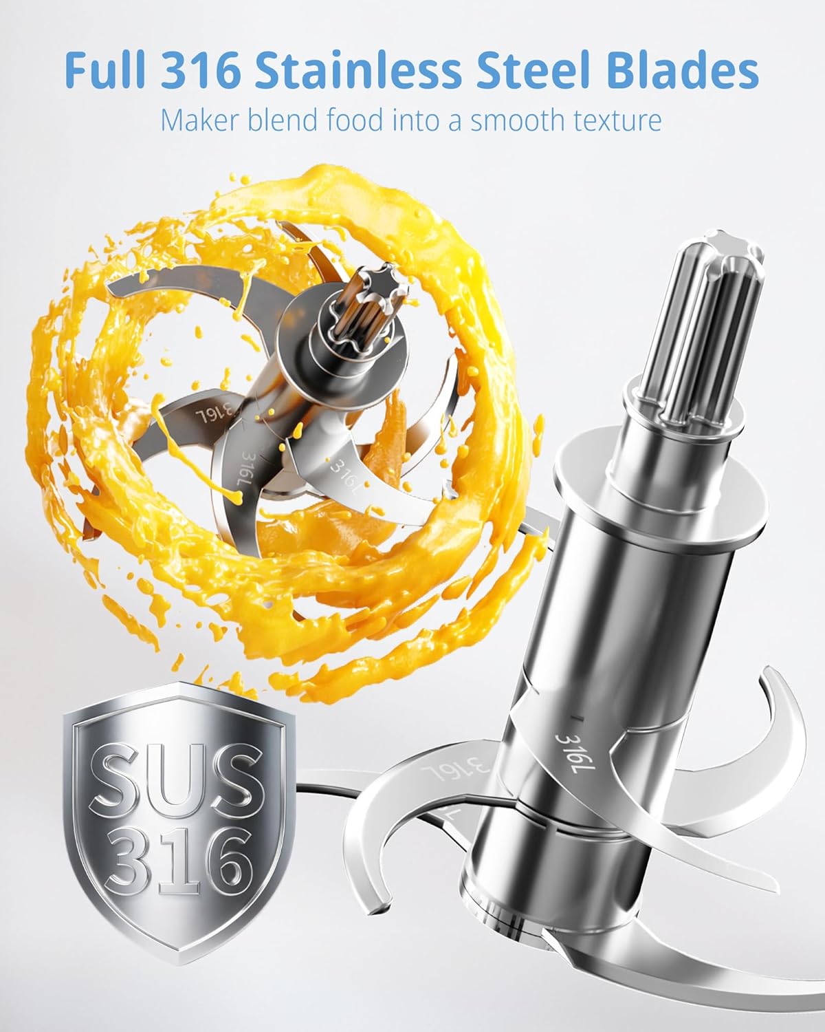SosekiBaby FM01 Baby Food Maker One Step Baby Food Processor Steamer Puree Blender Baby Food Puree Maker with 10oz Glass Bow 316L Stainless Steel Blades Auto Cooking Grinding 12H Keep Warm BPA-Free