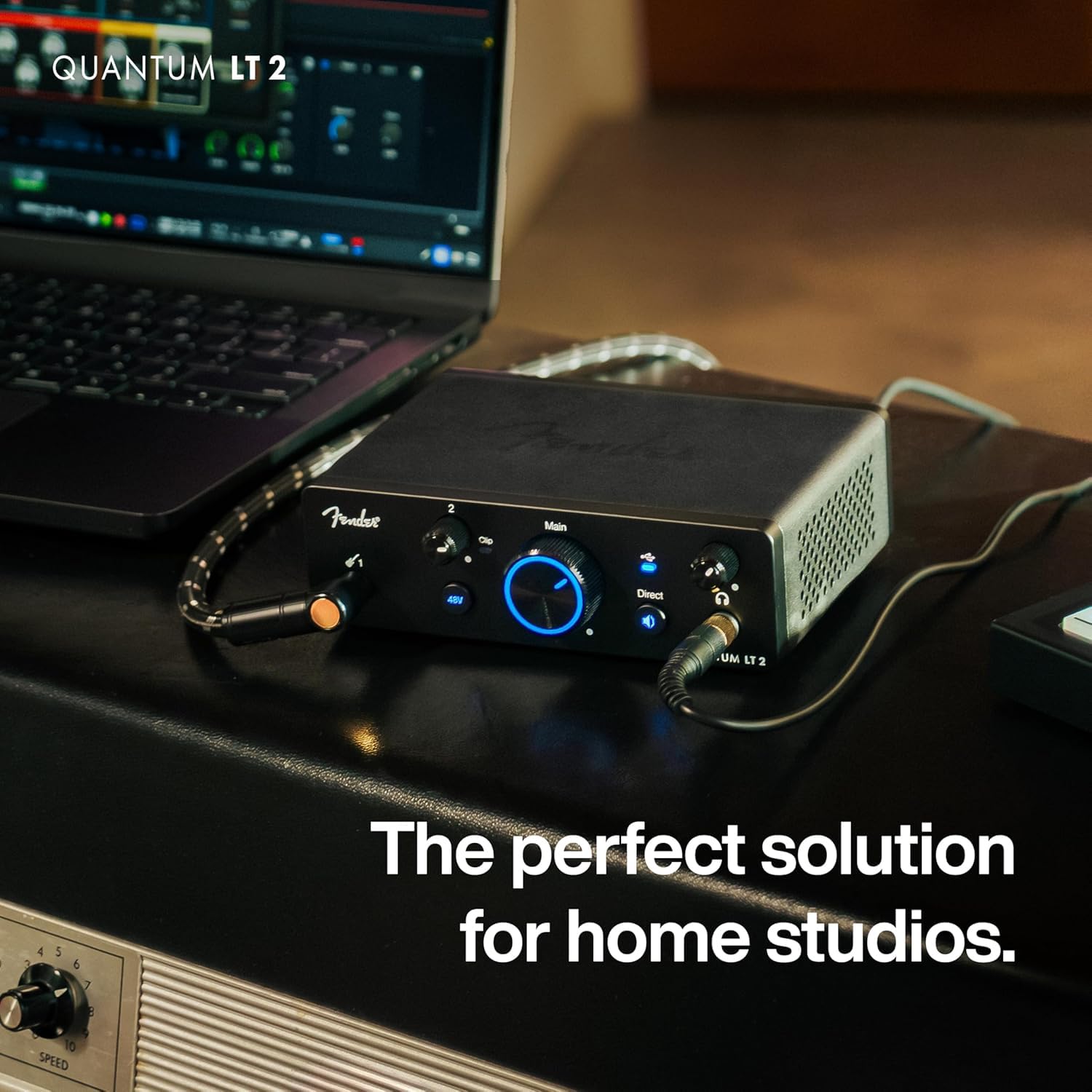 Fender Quantum LT 2 - Interfaz de audio USB-C (2 x 2 canales, con cable jack keepdrum)