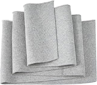 DICOSMETIC Grey Rib Fabric for Cuffs Cotton Stretch Knit Fabric Trim 37x6in Fabric Cuff for Sewing Clothes Waistbands Collar Sleeve Cuffs Jacket(1Pc)