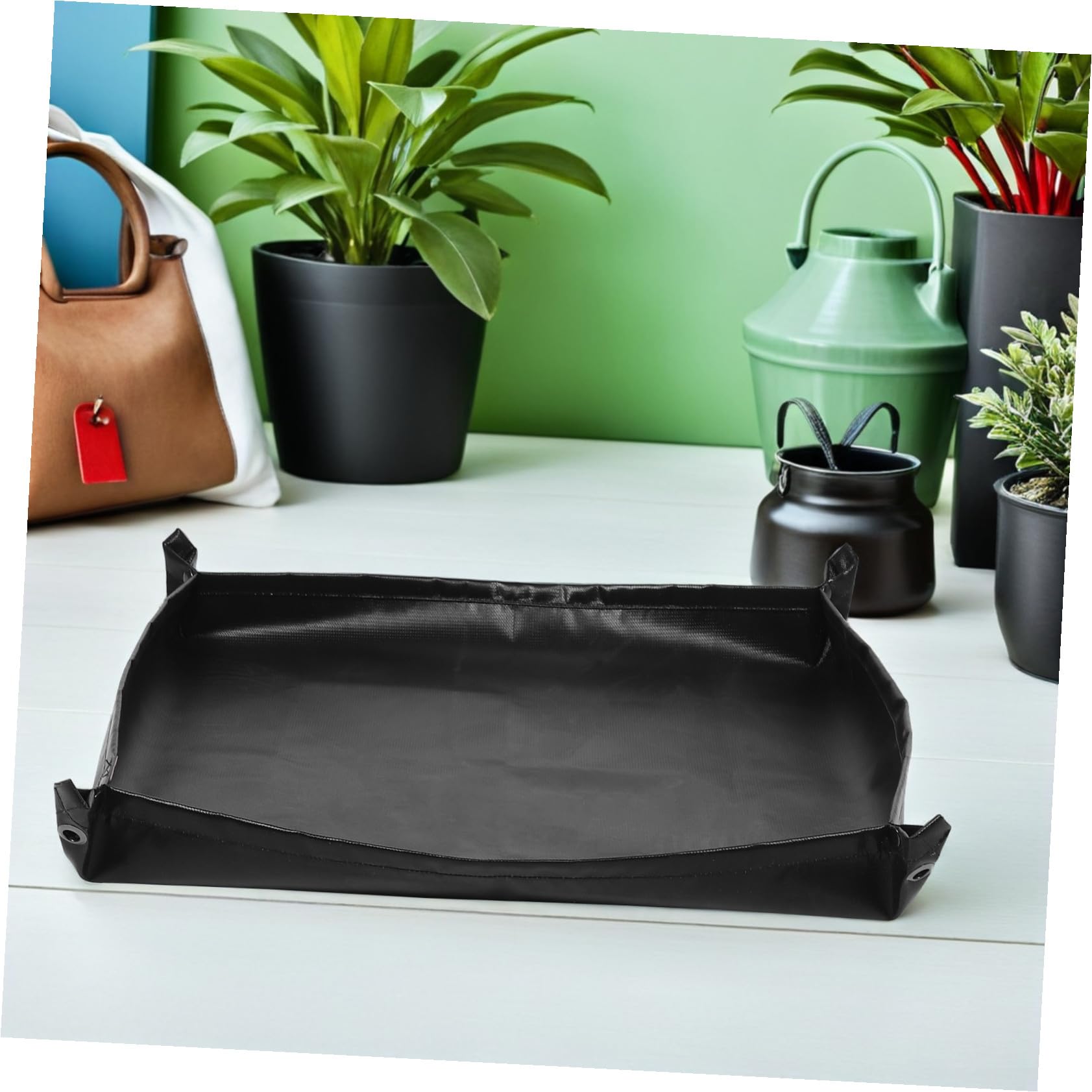 Tapete Ignífugo de Silicona para Barbacoa Exterior 71x71 Cm | Negro, Doble Cara, para Césped y Terraza, Portátil, Fácil de Plegar y Limpiar