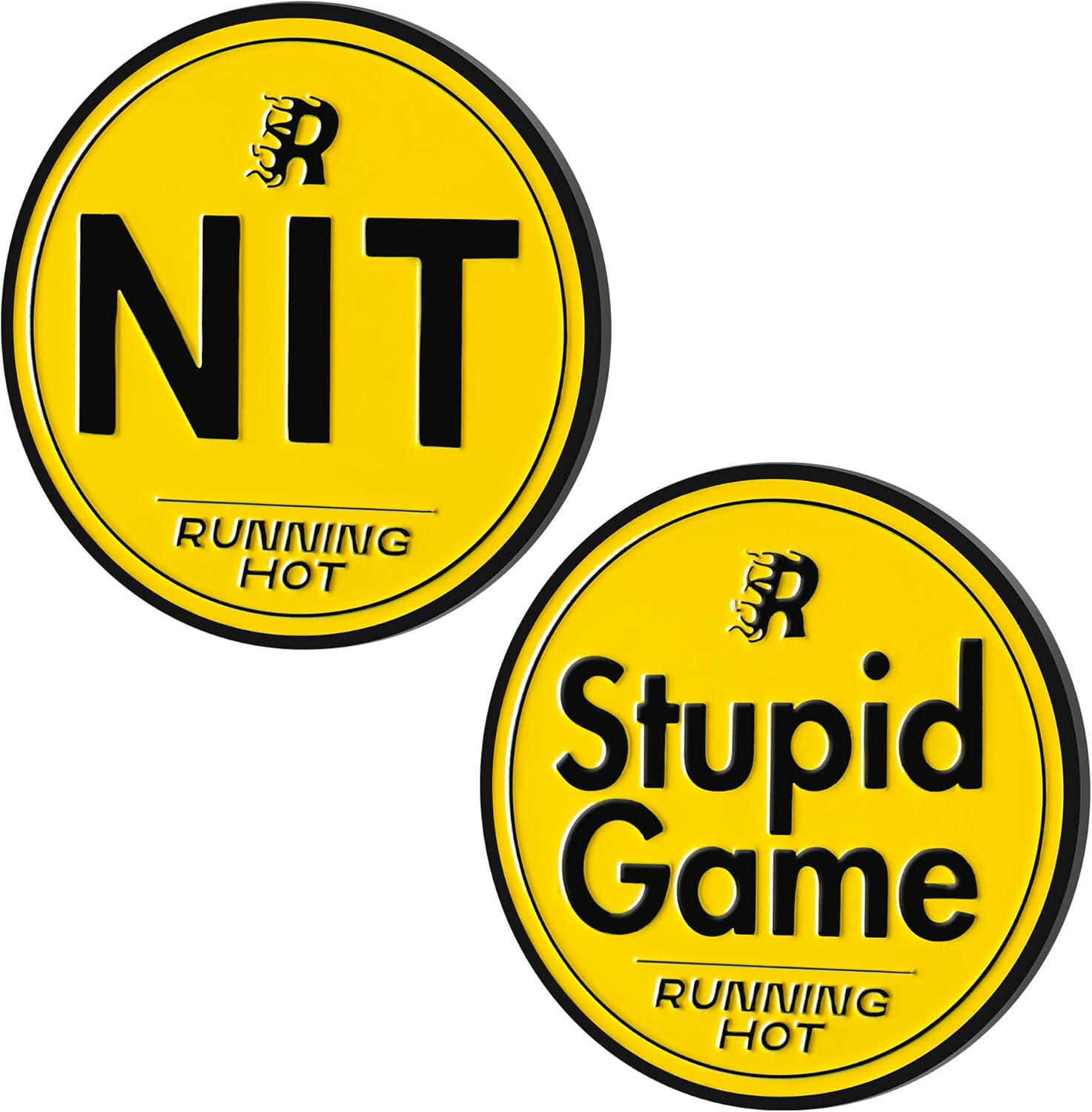 RUNNING HOT Metal Nit Button Set for Texas Hold'em & Omaha Poker - Professional Chips for The Stand-Up Game - Enhance Your Play
