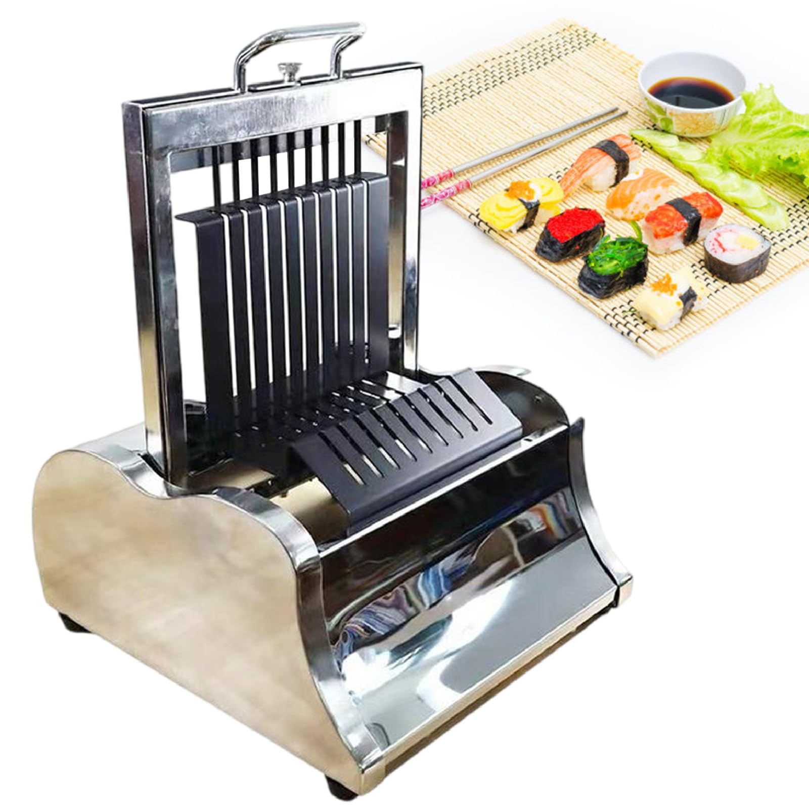 OLSKFUH Commercial Sushi Roll Cutter, Sushi Making Kit, Sushi Making Kit, Household Sushi Cutter,12segments
