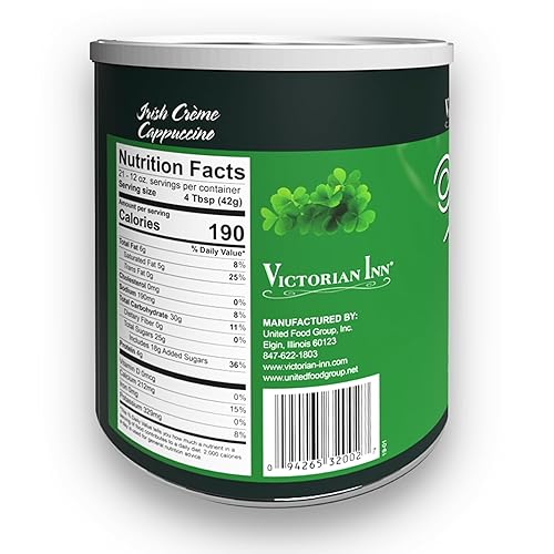 Miniatura 9 de Victorian Inn Instant Cappuccino  Sabor a crema irlandesa  Mezcla de café suave y sabrosa  Perfecto para caliente, frío o mezclado  Ideal como crema