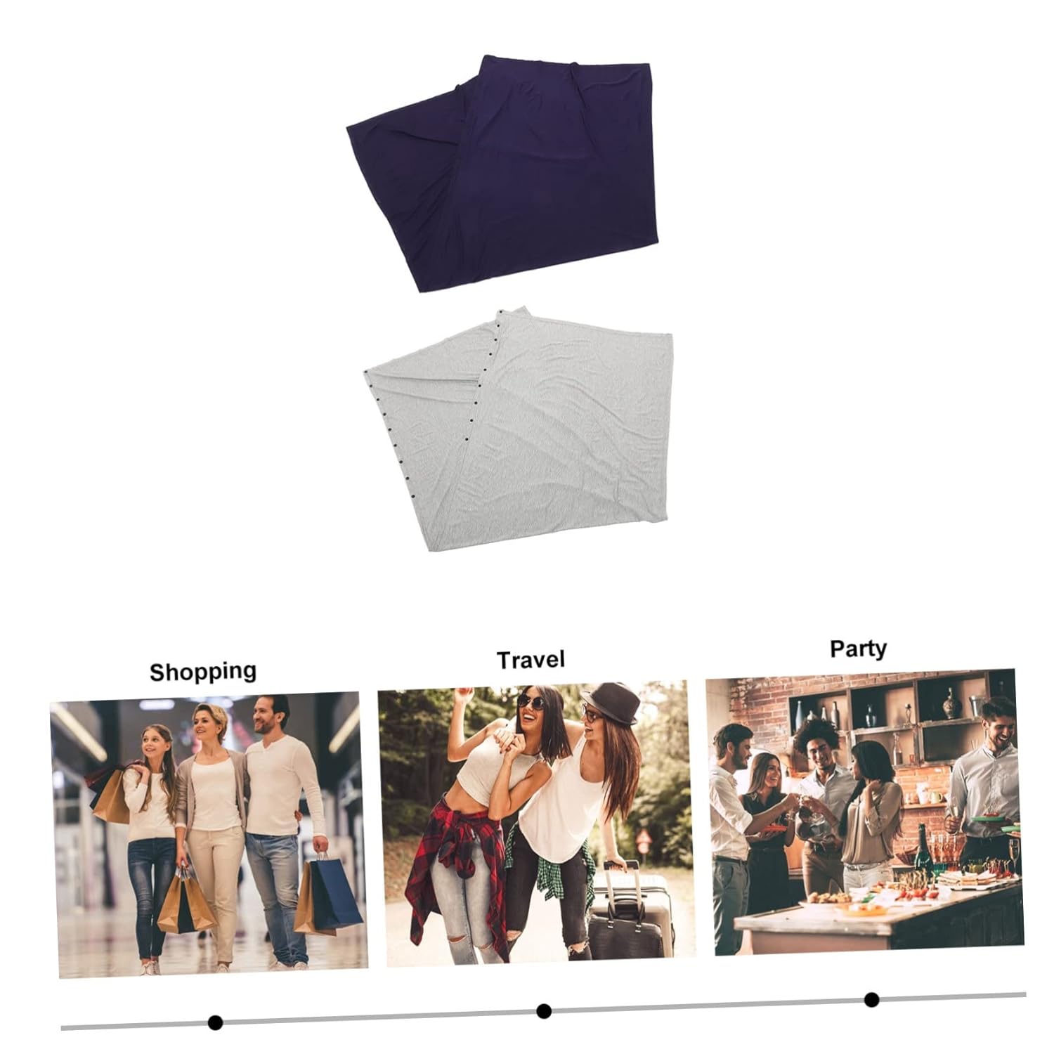 SHOWERORO 2pcs Breastfeeding Cover Scarf Multifunctional Nursing Shawl Soft Poncho for Nursing Moms Privacy and Comfort for Outdoor Travel and Home Use Solid