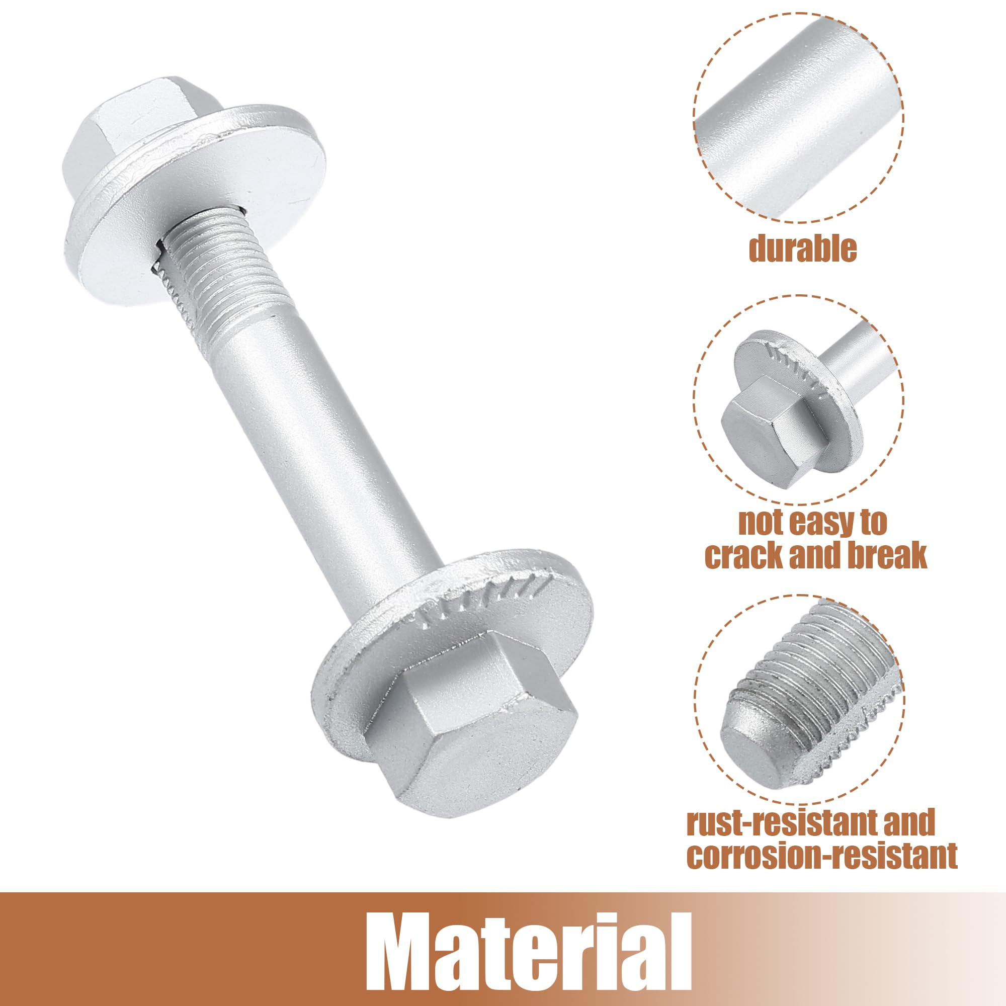 Amazon.co.jp: uxcell 偏心キャンバーボルト 偏芯ボルト