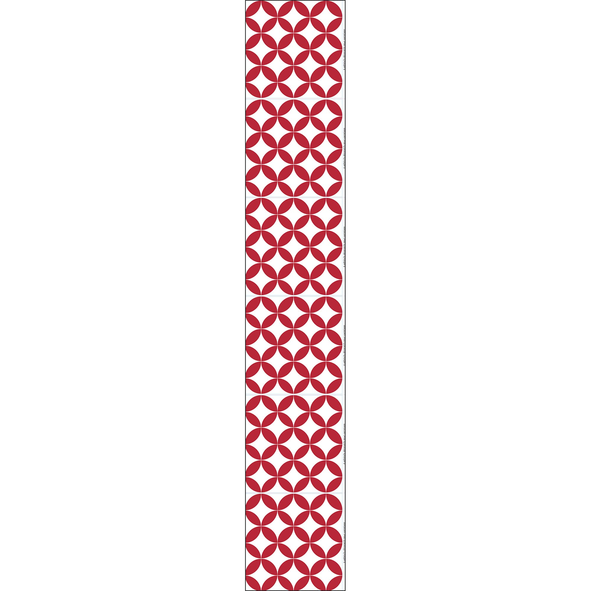 PLAGE 6 Wall tiles stickers Ceramic Red, Vinyl, Red, each 15x15cm