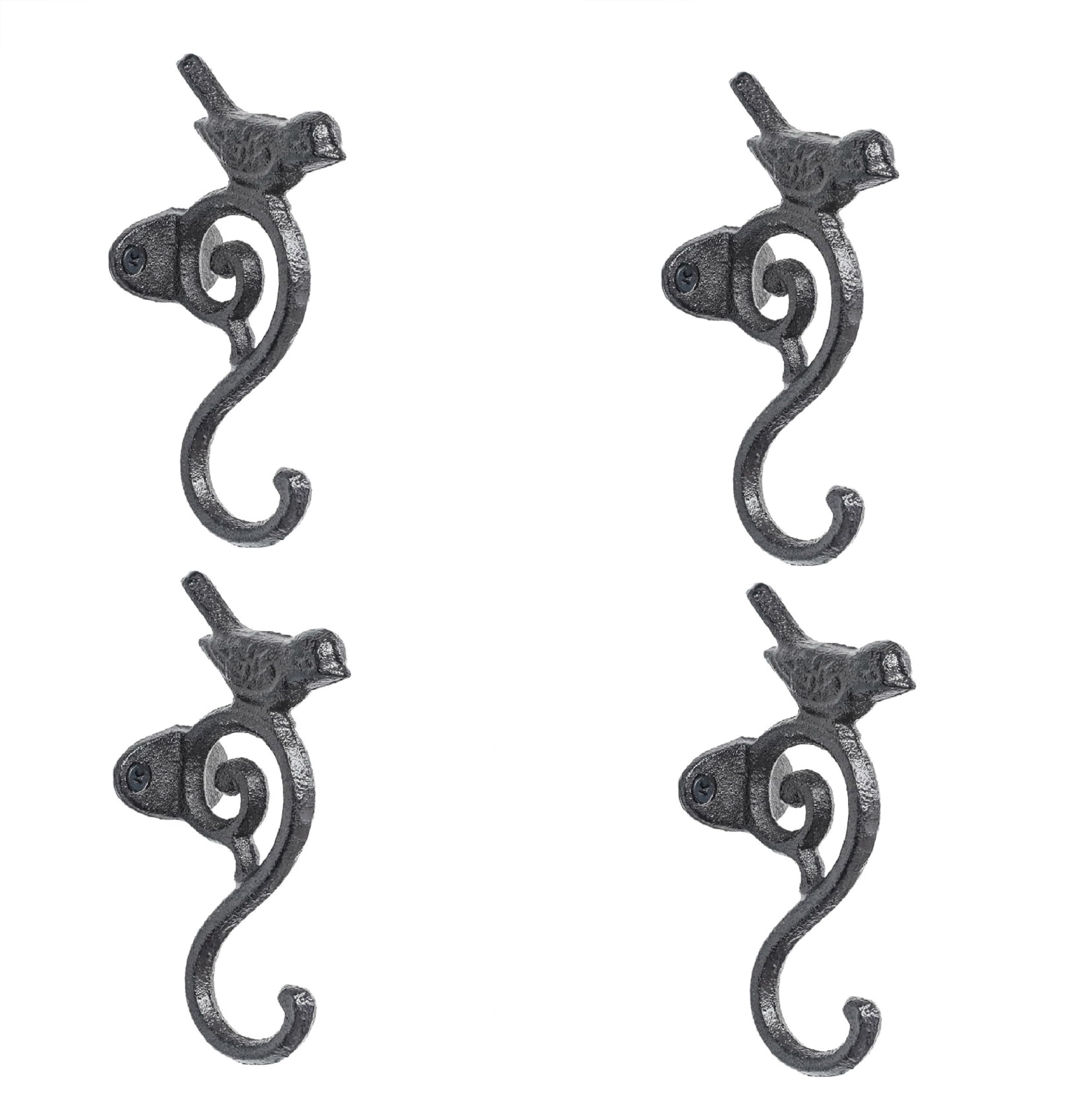 2Pcs Cast Iron Birds Wall Hook,Rustic Decorative Multi-Purpose Heavy Duty Metal Hanging Hooks,Animal Heavy Duty for Coats Bags Towels Key and More Home Farmhouse Decor Gift Wall Mount (4)