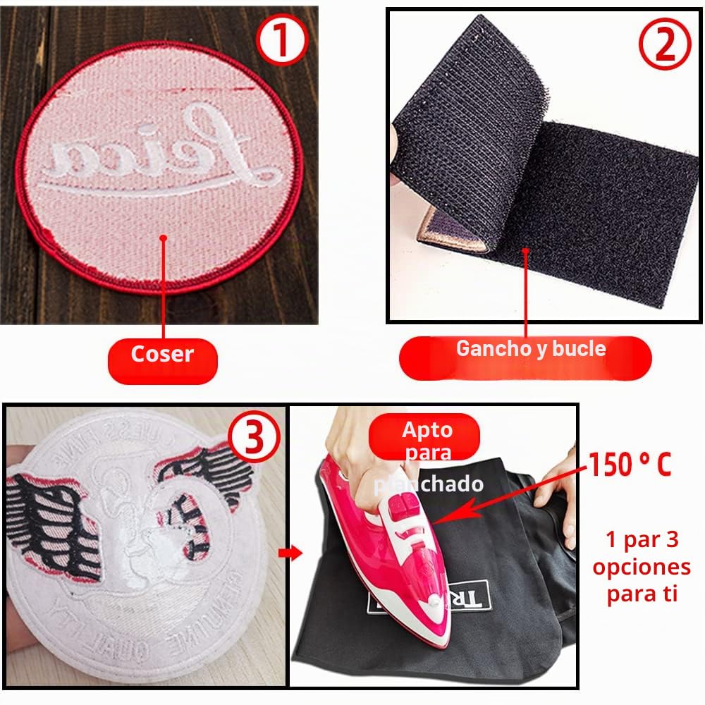 Parches bordados personalizados, parches de moral personalizados, cualquier tamaño o logotipo se puede personalizar, gancho y bucle, coser, planchar