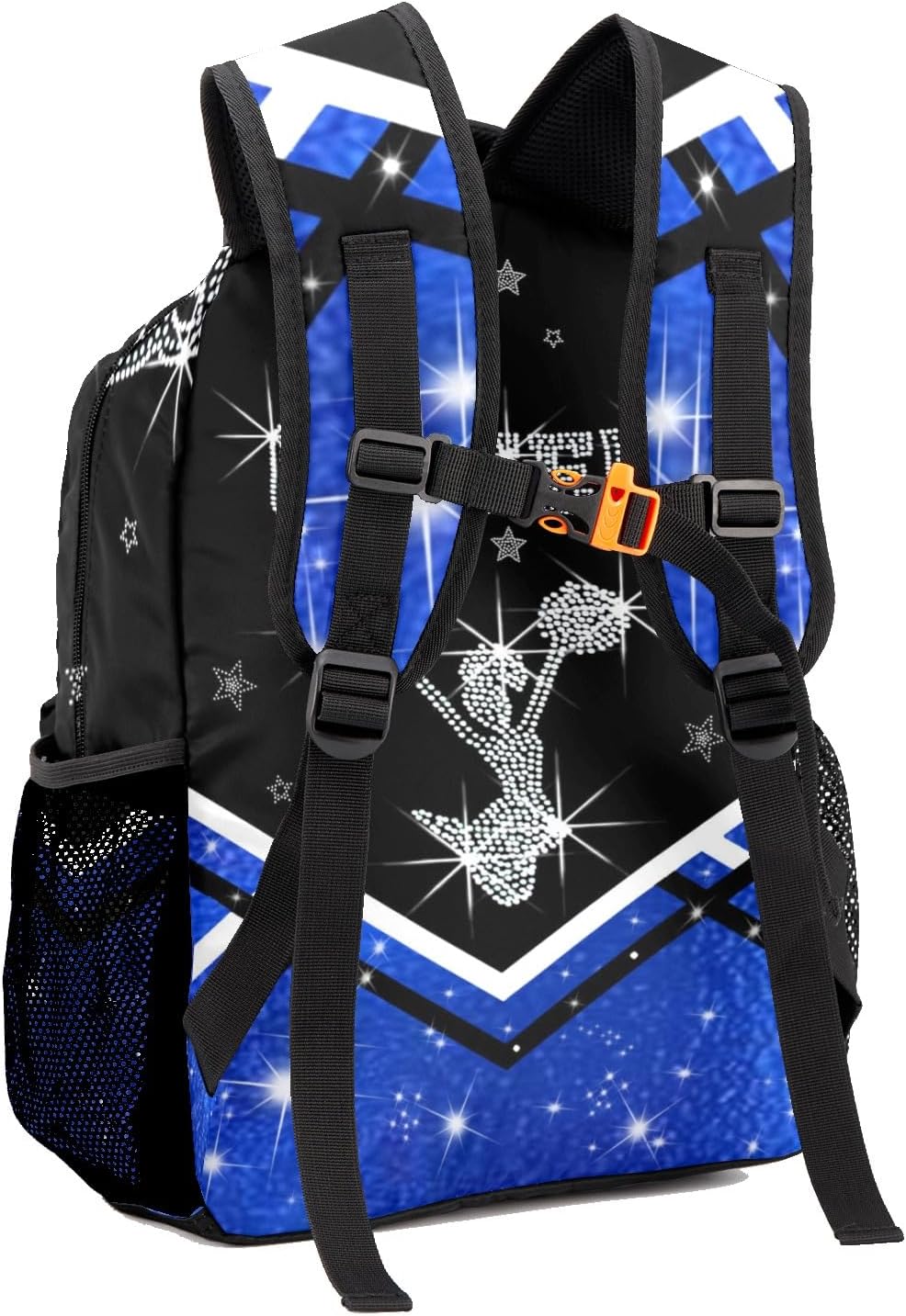 Personalized Cheer Bags for Girls Customized Name Cheer Backpack for Cheerleader Bookbag for Cheerleading Bags (Blue Black) - Image 3