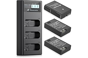 Powerextra 3 x EN-EL14 EN-EL14a Rechargeable Camera Battery & Triple LCD Charger...