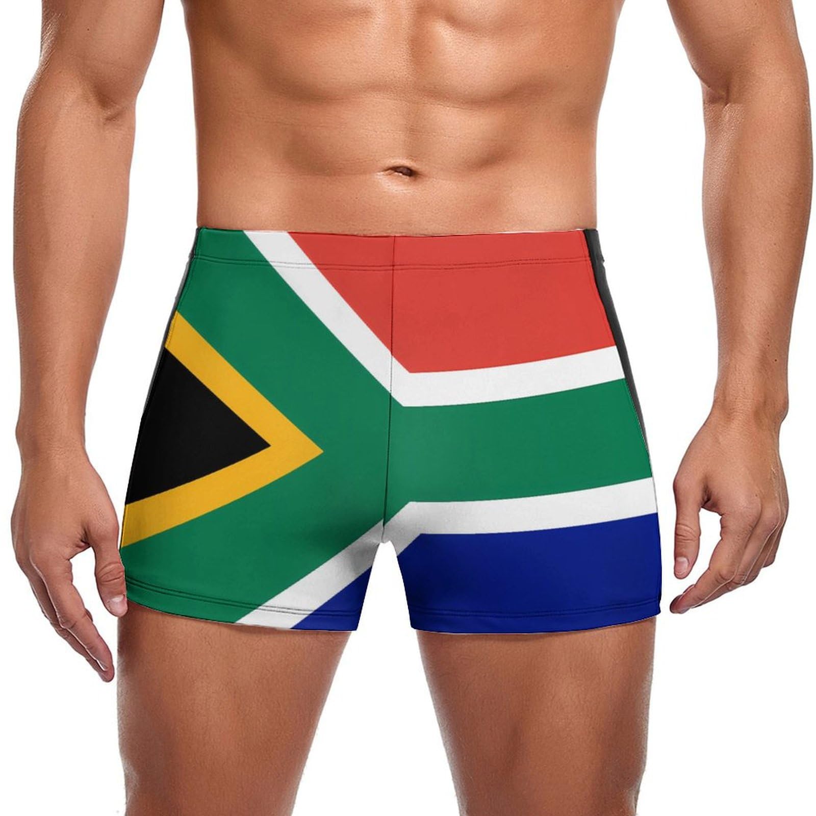 South African South Africa Flag Men's Swimming Trunks Men Sports Swim Briefs Novelty Boxer Briefs