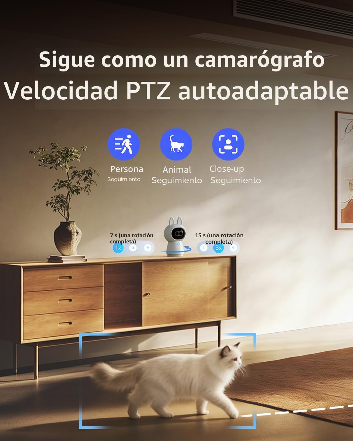 Aqara 4K PTZ Cámara Hub G350, Doble Lente, Zoom 9X, Hub Thread/Zigbee, Seguimiento Automático, Reconocimiento Facial y de Gestos, Compatible HomeKit Secure Video, Alexa, Google Home y SmartThings