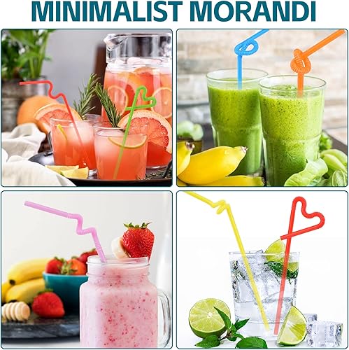 Miniatura 7 de Envueltas individualmente 200 popotes de plástico flexibles coloridos, pajitas flexibles y coloridas para fiestas, popotes extralargos de 13