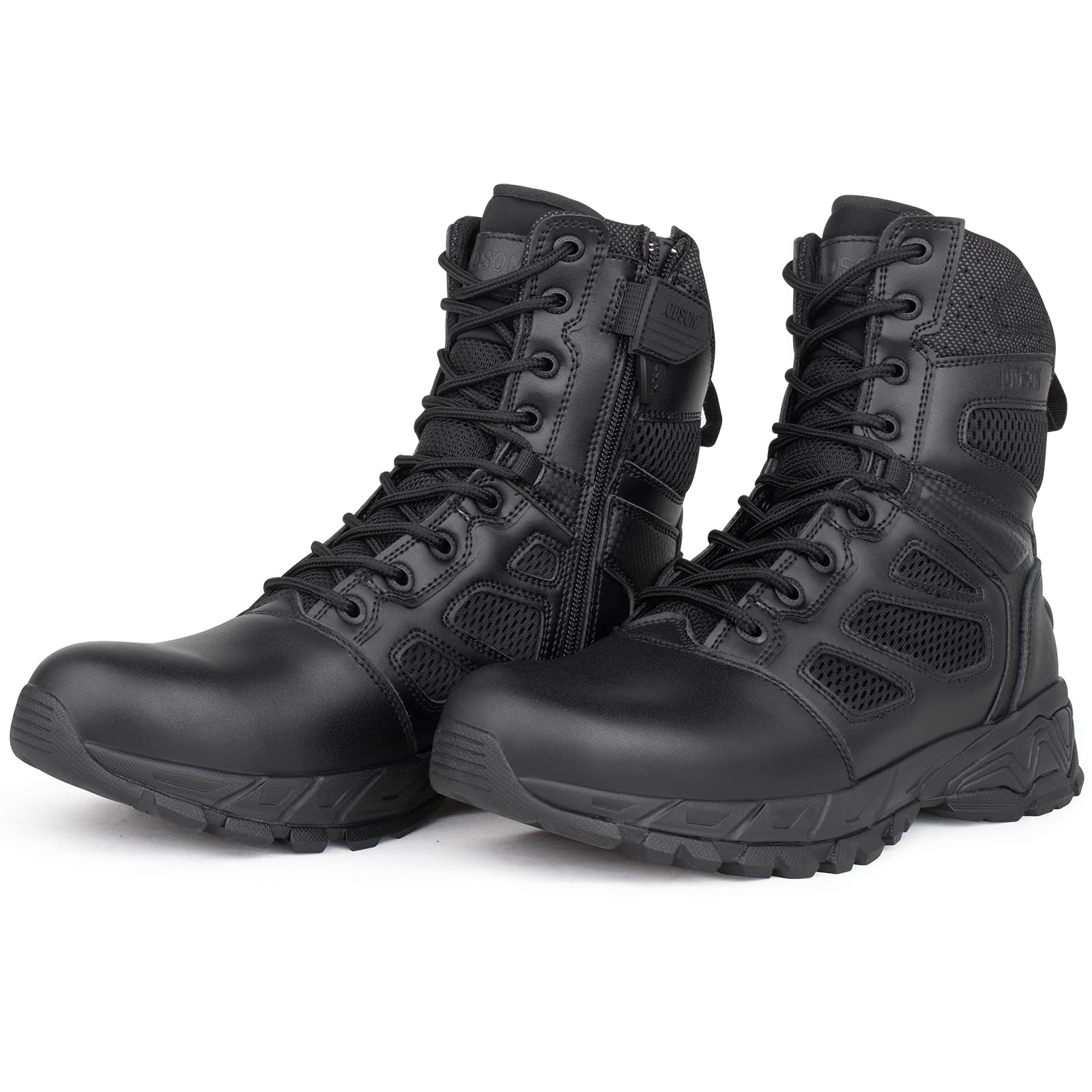 Botas Militares Tácticas Hombre Negras Botas Tacticas Policiales Hombre con Cremallera Zapatos de Combate Moto
