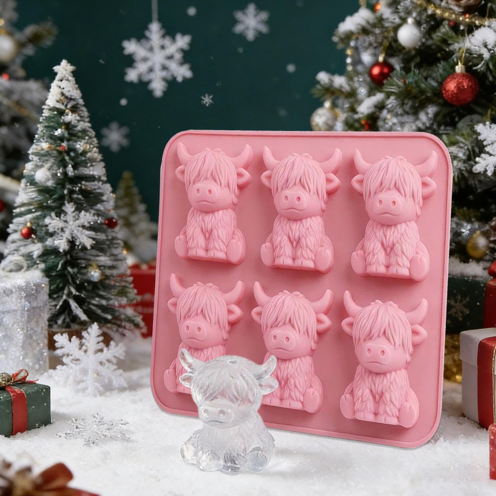 Stampo per cubetti di ghiaccio in silicone Stampo in silicone 6 cavità | Stampo Animato Cartoon per Whisky, Cocktail, Succo, Borse, Cucina, Feste, Bevande, Campeggio,