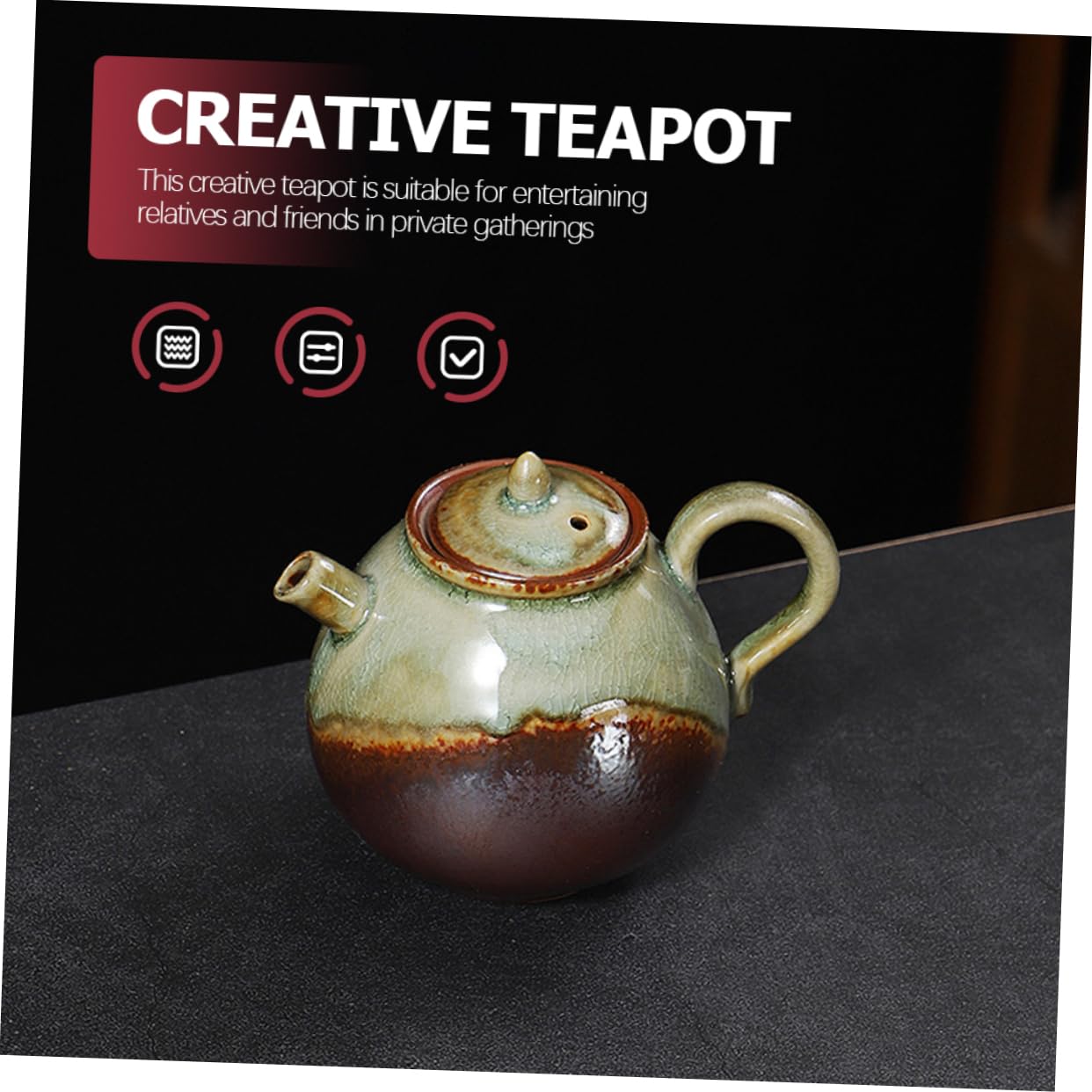 Zestaw do herbaty Kung Fu z filtrem w stylu vintage z chińskiego czajniczka. Ręcznie robiony ceramiczny zestaw do herbaty Kung Fu. Unikalny, szkliwiony design dla miłośników herbaty do użytku domowe