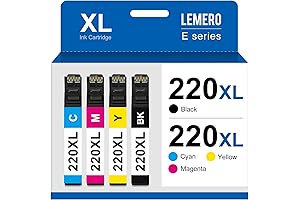 Remanufactured 220XL Ink Cartridges 4-Pack for Epson Workforce and XP Printers