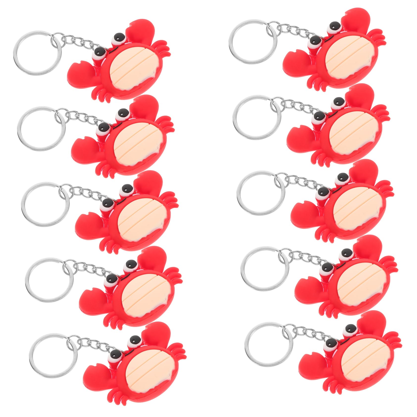 HOOTNEE Unique Crab Keychain Stuffed Mini Sea Animal Toy Funny Cartoon Keyring for Boys Girls Party Supplies