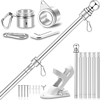 7-Foot Spinning Flag Pole Kit (Silver)