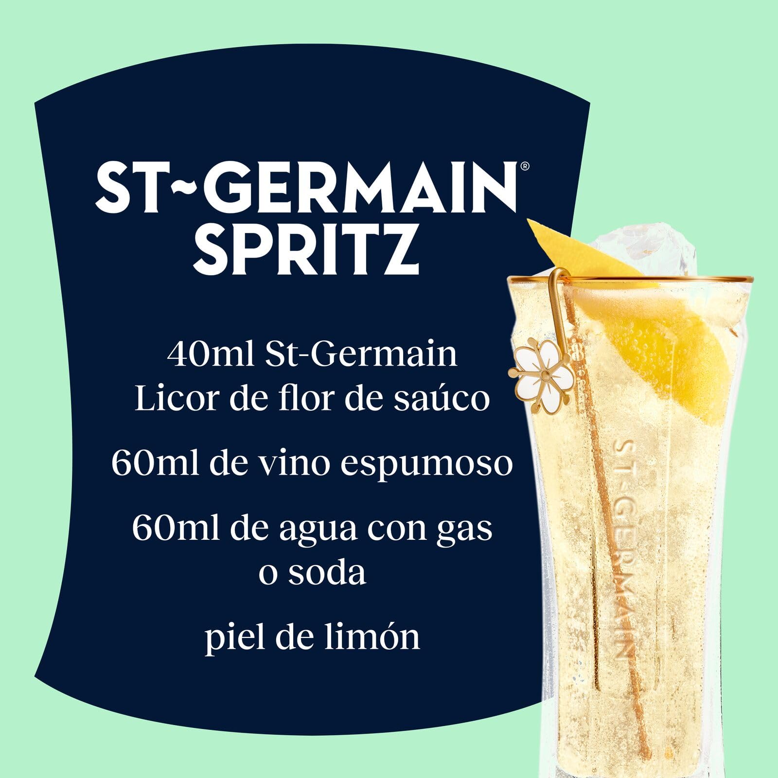 St-Germain ​​​​Licor Francés de Flor de Saúco, 20 % vol., 70 cl / 700 ml., St-Germain Spritz, dulce y fresco, elaborado con flores de saúco silvestres recolectadas a mano, Transforma cualquier cóctel