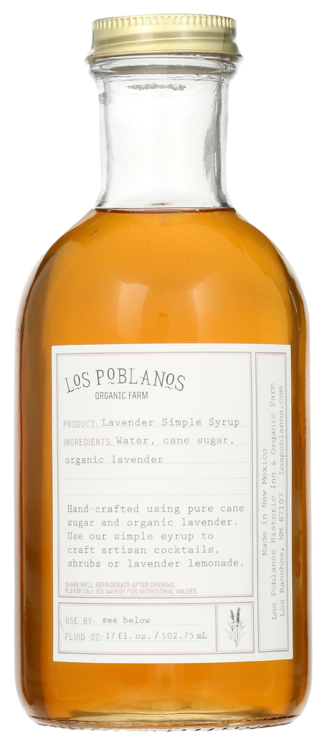 Los Poblanos, Syrup Simple Lavender, 17 Fl Oz