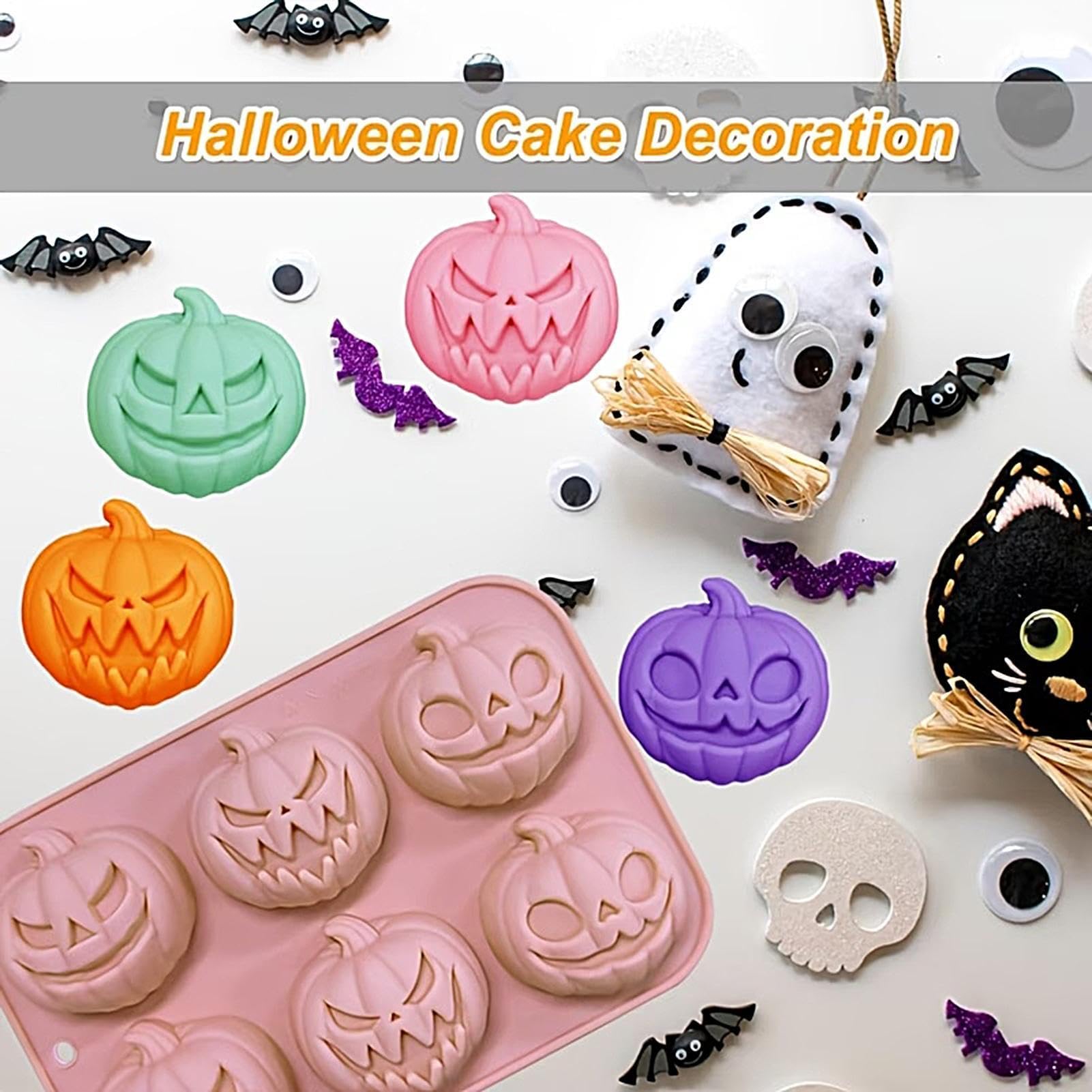Stampo in Silicone Halloween 6 Cavità Riutilizzabile Flessibile
