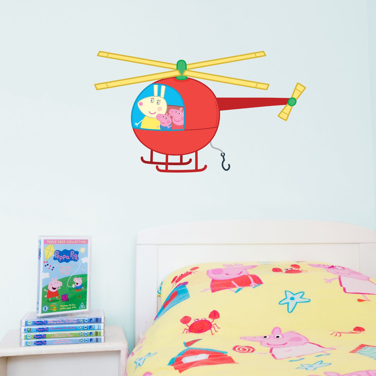 Stickerscape Helicopter Peppa Pig Transport Wall Stickers ( - Large Size)| Official Peppa Pig Wall Decal, Wall Decor | Easy To Apply, Cleanly Removable