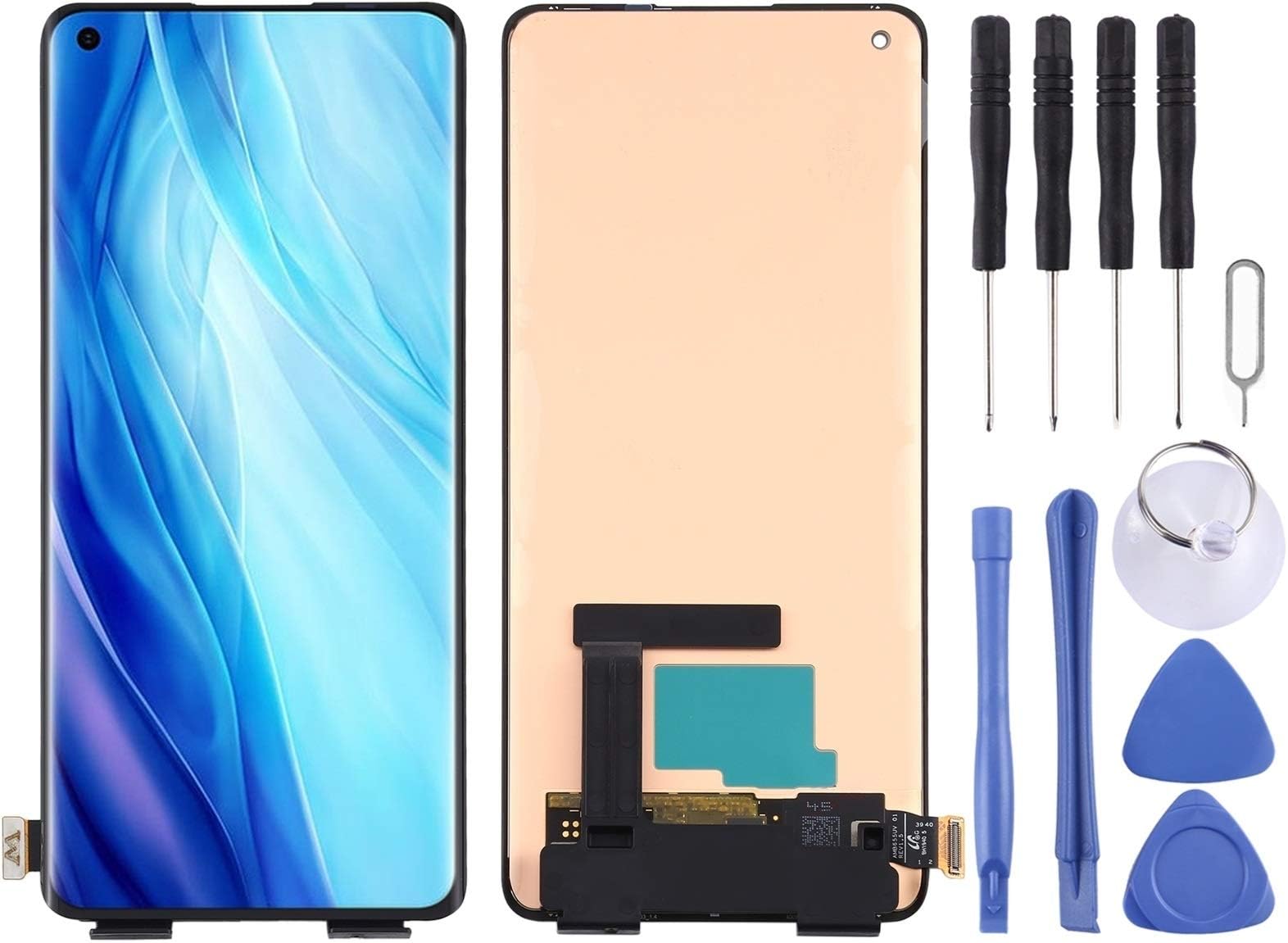 MENGHONGLLI Mobile Phone Replacement Parts AMOLED Material LCD Screen and Digitizer Full Assembly for OPPO Reno4 Pro/Reno 3 Pro