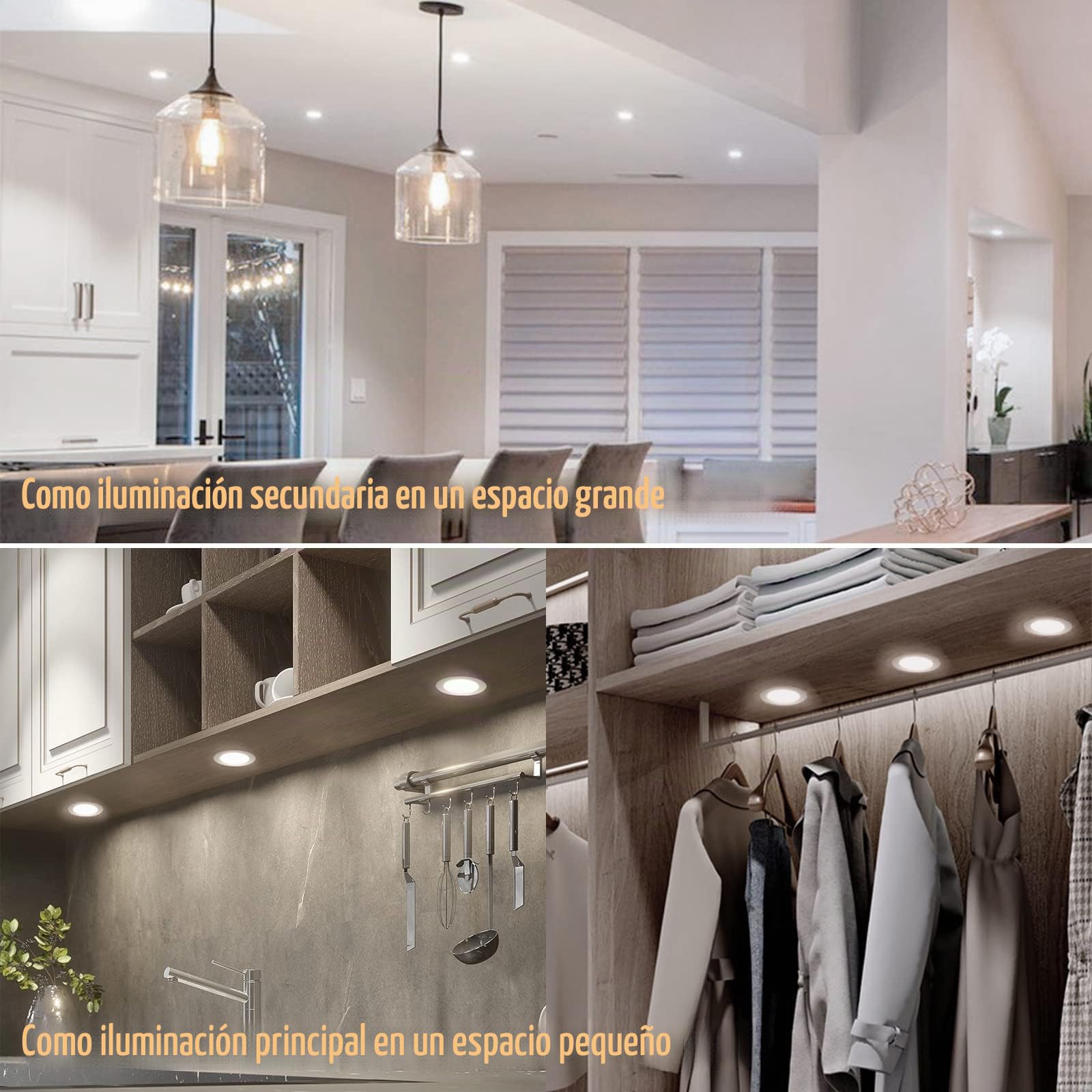 Tomosu Pack 10 Downlight LED Techo Empotrable Extraplano Redondo, 5W 450LM, Blanco Natural(4000K), IP44 Corte 75-90mm, AC 220-240V, Foco Empotrable LED Techo Ojo de Buey