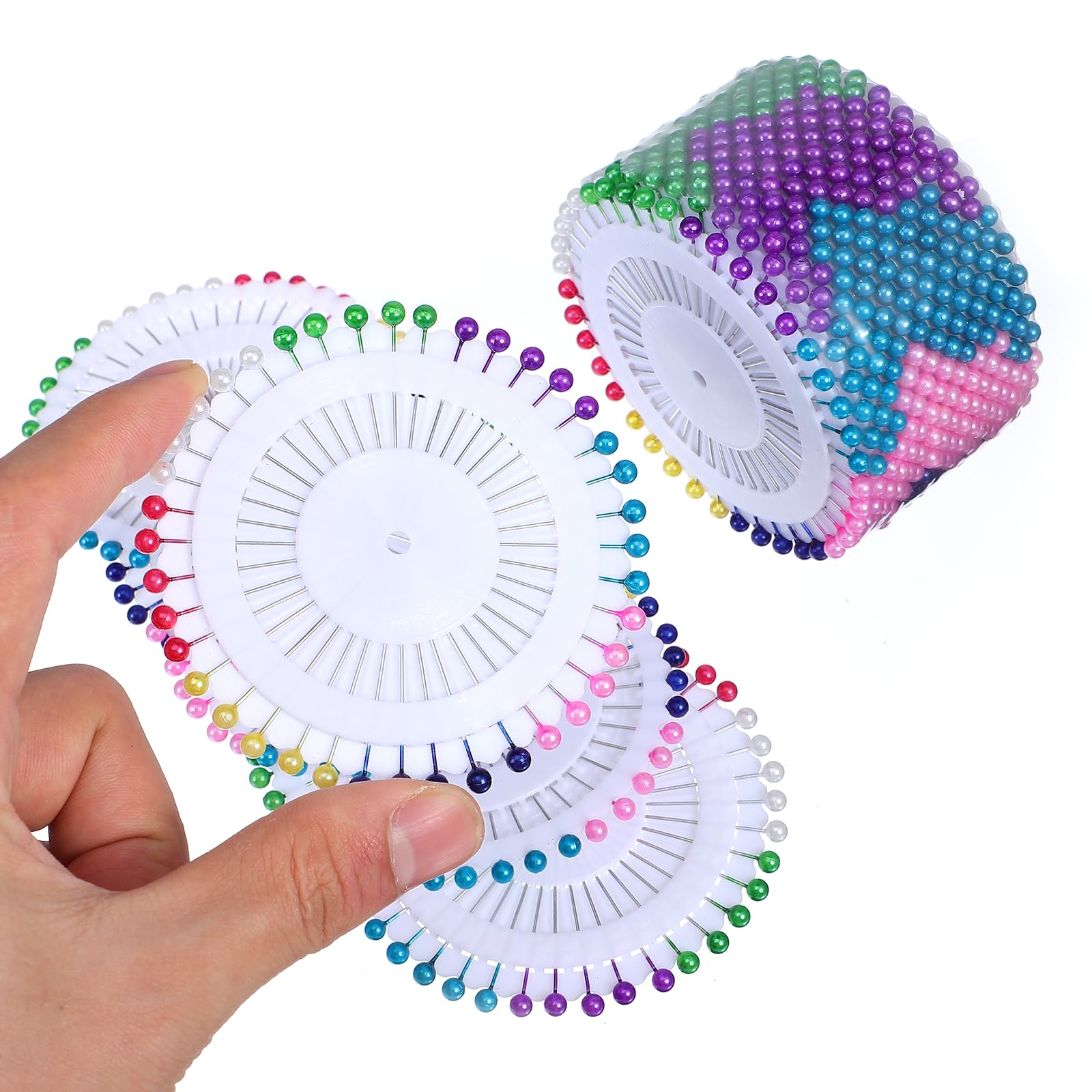 960PCS Sewing Pins for Fabric Straight Pins 1.4Inch Multicolor Quilting Pin