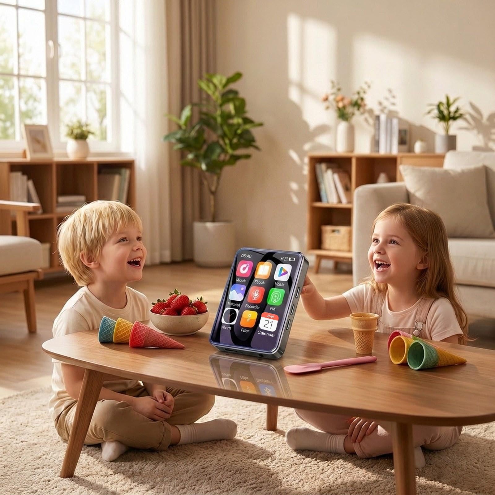 Reproductor MP3/MP4, Reproductor música, Ligero, con Sonido, portátil, para niños, vídeo, Libros electrónicos, Deportes, Fotos, Despertador, 64 GB