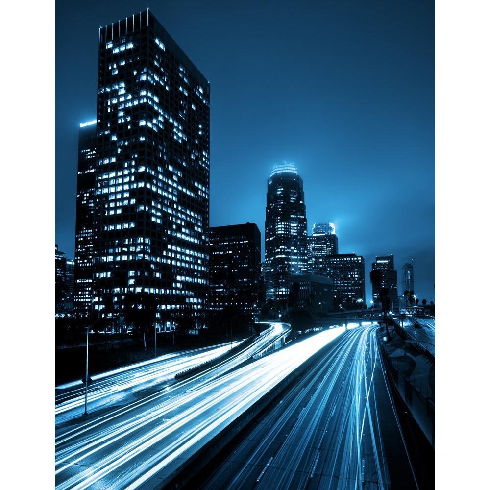 Pitaara Box Los Angeles, Urban City At Sunset, USA | Canvas Painting for Bedroom & Living Room | Engineered Wood Frame | 20 x 25.8 inch (51 x 66 cms)