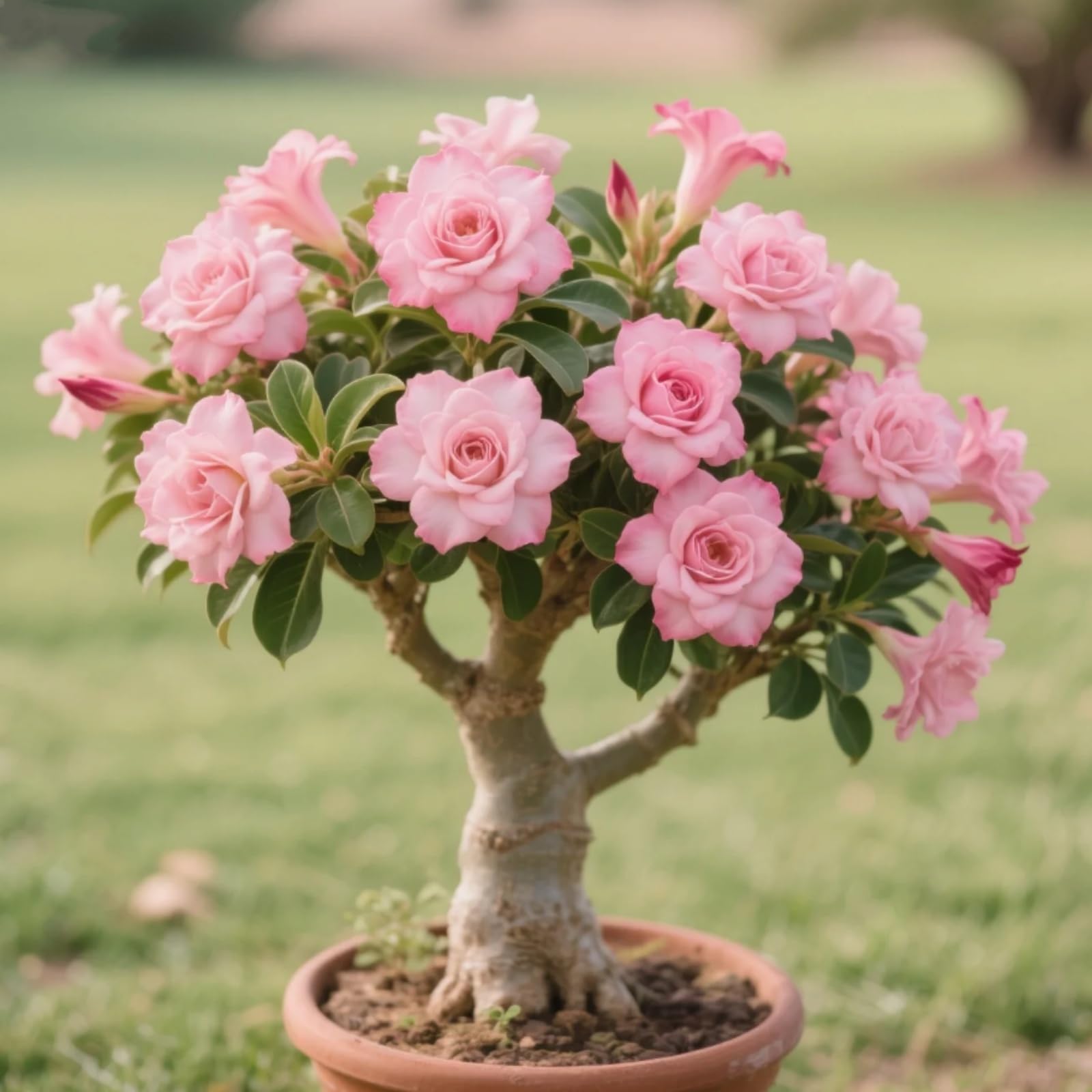 Perennial Garden Bulbs-Brilliant Desert Rose Bulbs Bulk-Professional Planting for Stunning Garden Displays-4 Bulbs-J