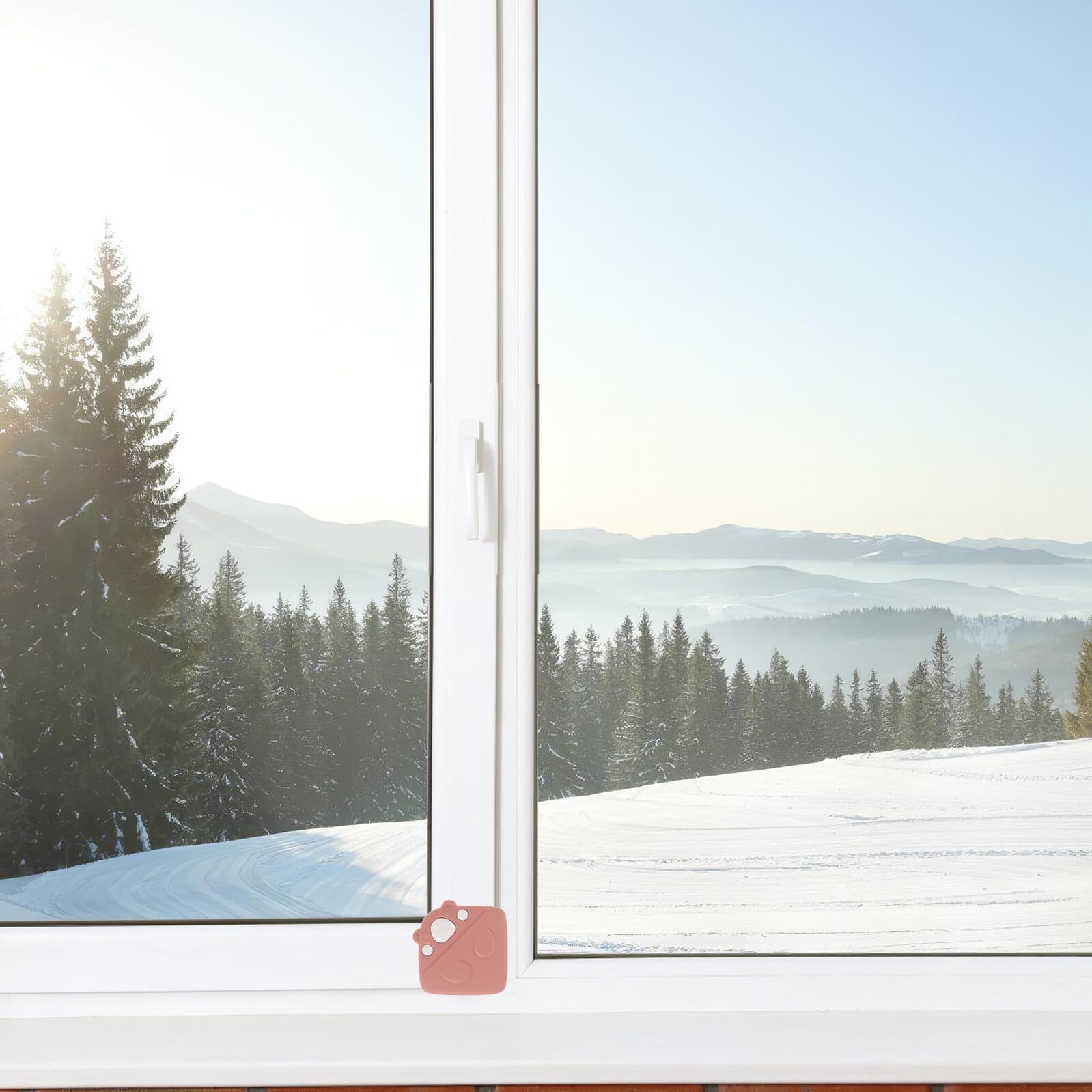 2 Piezas Protector de Esquinas para Ventanas Guardas de Silicona Autoadhesivos Anticolisión para Bordes de Aluminio Protectores de Seguridad para Hogar y Oficina