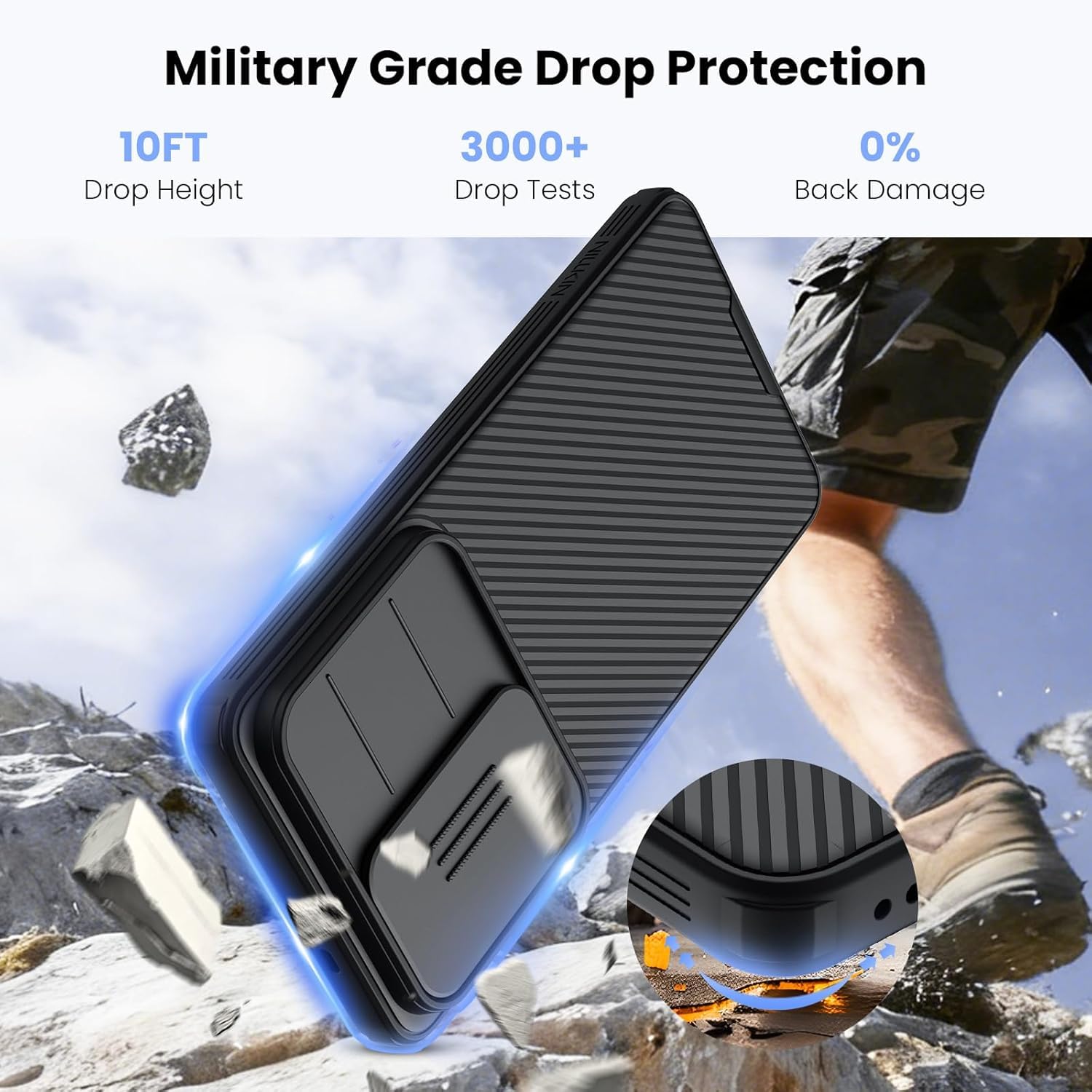 Nilkin® Classic Series Compatible for Samsung S26 Ultra Back Case with Camera Cover, [Camera Lens Protector] [Scratch-Resistant] [360 Full Protection] Shockproof Slim Phone Case - PC+TPU, (S26Ultra) — Amazon image 9