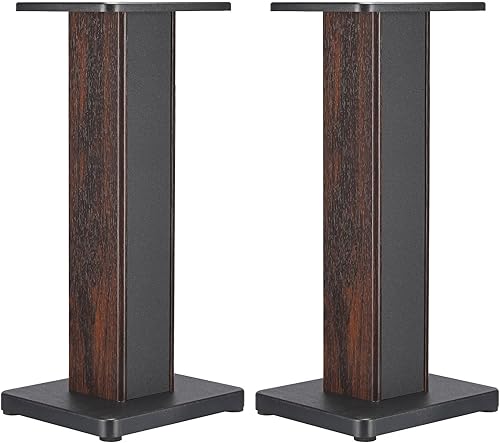 MECCANIXITY Soportes para altavoces de grano de madera, 1 par de 23.6 pulgadas (23.6 in) soporte universal para altavoces huecos, escucha de audio