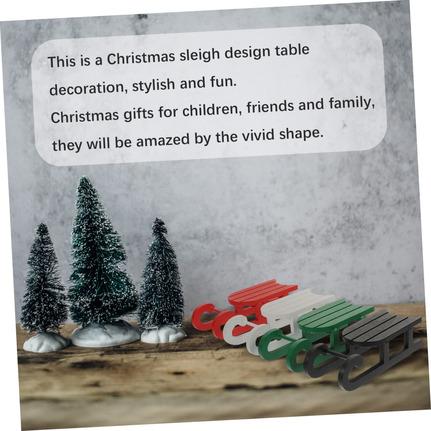IMIKEYA 12 Pièces Pendentif traîneau en Bois Decoration de Table Noel Decoration Table de Noel Ornement de Mini traîneau décor de traîneau de noël décorations de Noël Ornement de Noël