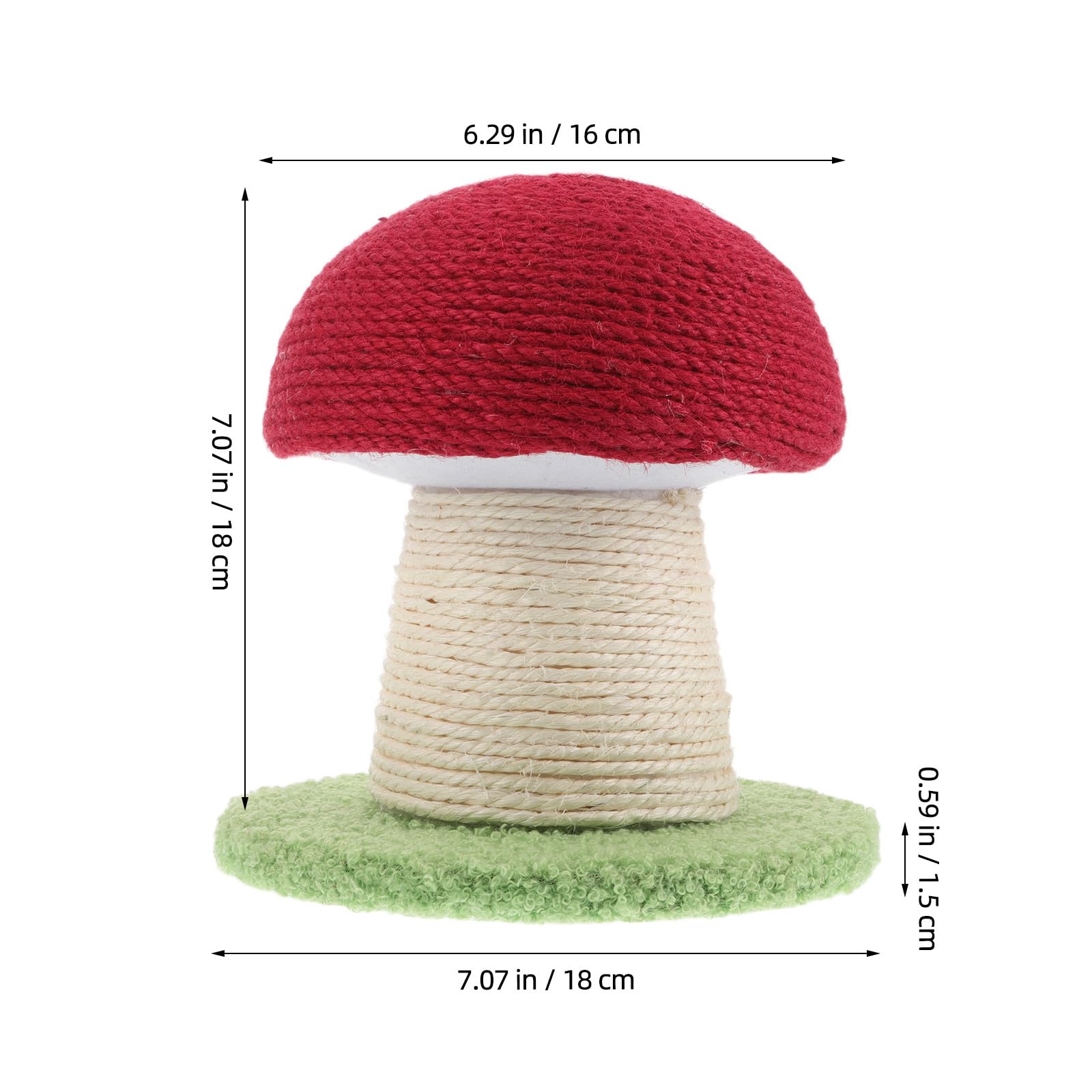 Roter Pilz Katzenkratzbaum aus Sisal, Verschleißfester Kratzstab