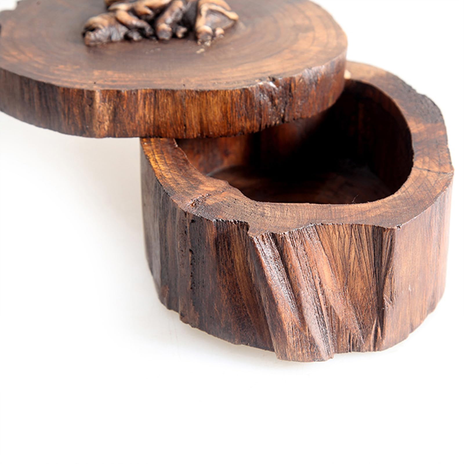 Urna pequeña de madera para cremación, caja de recuerdo, urna conmemorativa para cenizas de mascotas, patrón de elefantes, 15 cm