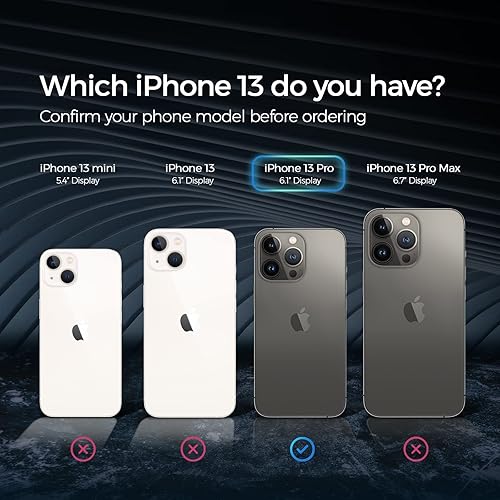 Miniatura 2 de MOTIVE Funda diseñada para iPhone 13 Pro con clip para cinturón, funda protectora, resistente y protección de grado militar de cuatro capas para