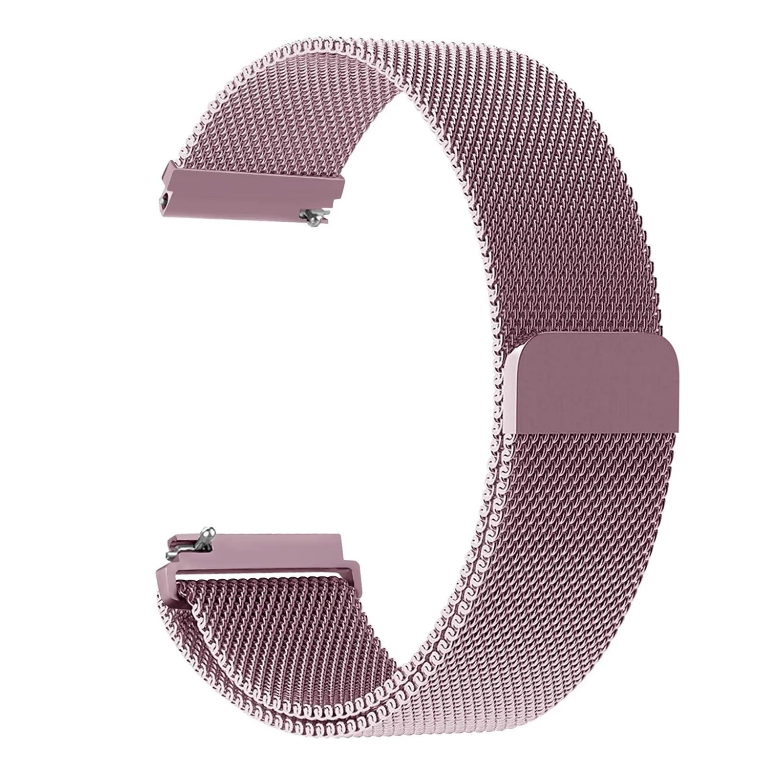 Bracelet de montre à boucle milanaise 20 mm 22 mm en acier inoxydable magnétique pour Amazfit Bip 6 5 GTS 3 2 GTR 3 Pro 42 47 mm Stratos 3 (or rose, bracelet de montre de 22 mm)