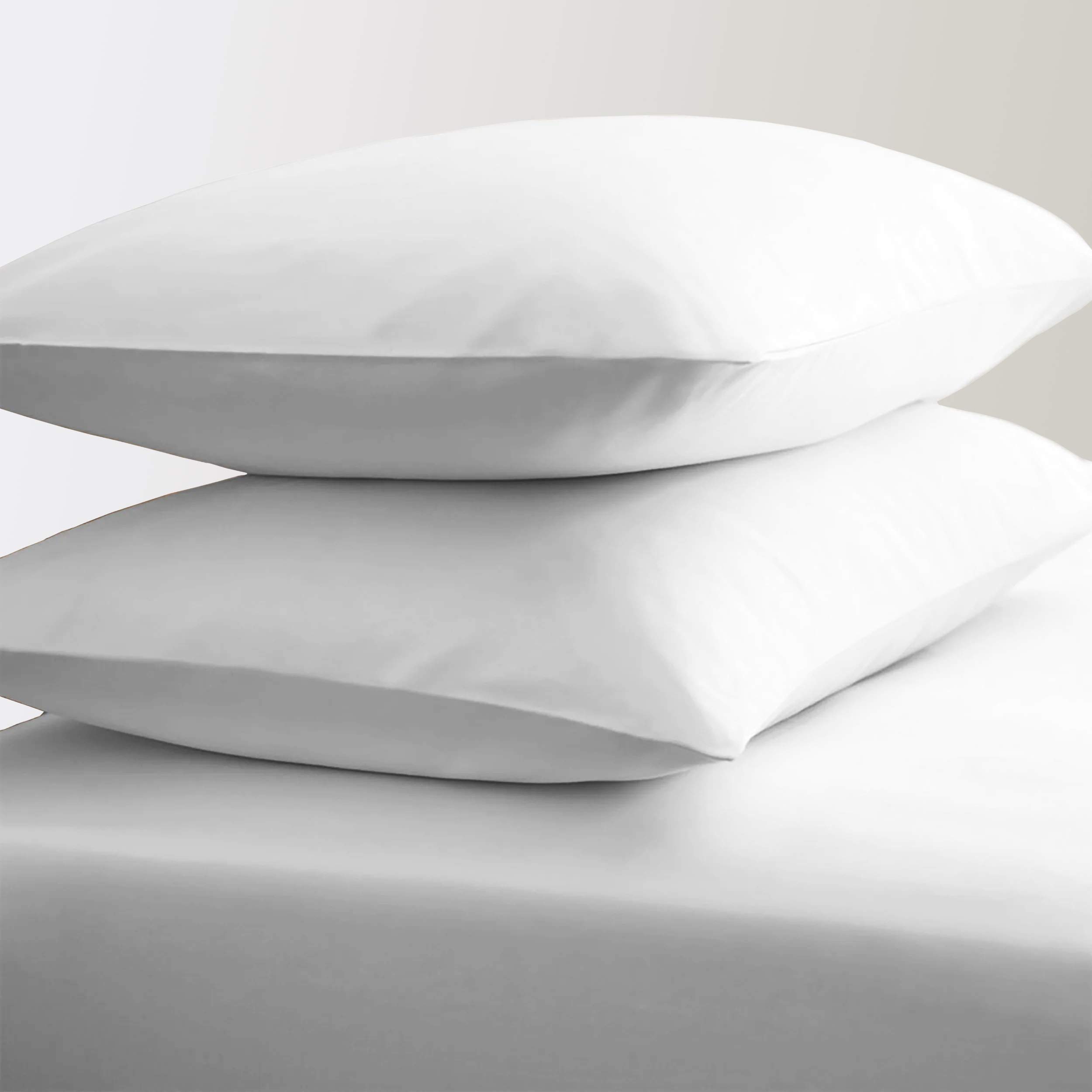 Sitara Trading Ltd Housewife Pillowcase with Envelope Closure, Breathable Plain Polycotton Soft Pillow Covers, 2 Pack (50cmX75cm, White)