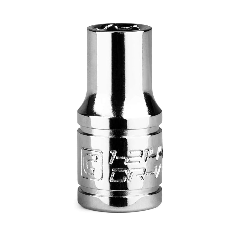 Soquete Raso de 6 mm Capri Tools, Encaixe Quadrado de 6,35 mm (1/4 pol.), 6 Pontos, Modelo 1-2144