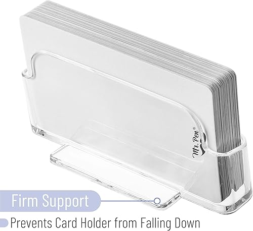 Miniatura 4 de Mr. Pen - Soporte acrílico para tarjetas de visita para escritorio, soporte de plástico transparente para tarjetas de visita, 3 paquetes, se adapta