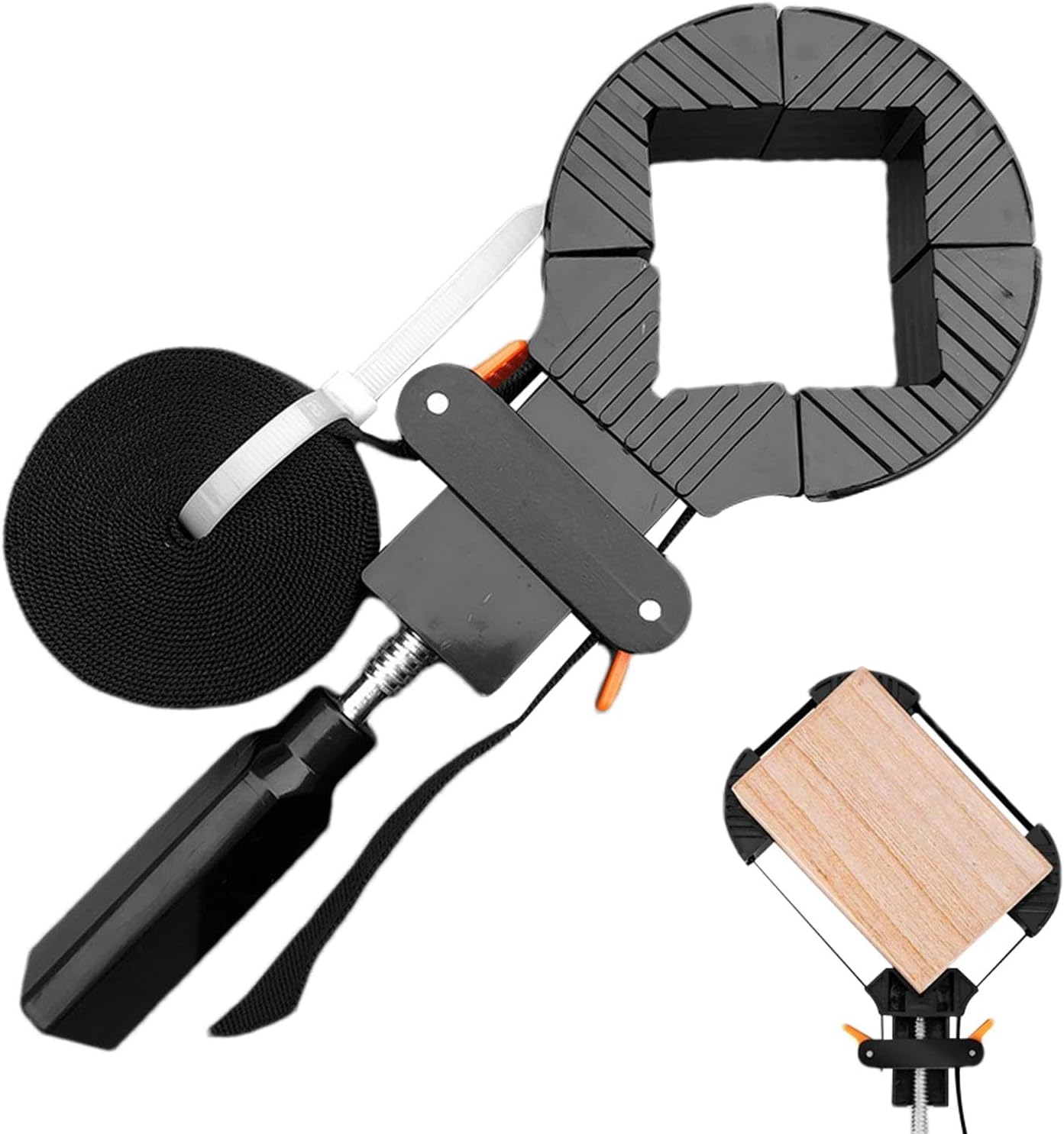 Adjustable Strap Clamp | Nylon Strap Angle Clip,Adjustable Polygon Corner Holder Clamp Multi-Function Belt Clamp Quick-Release for Woodworking